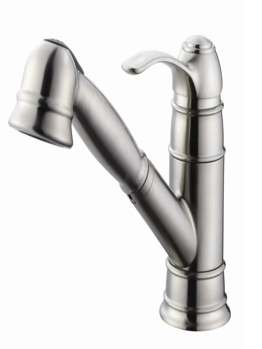 MAINLINE B114E BN BR NICKEL B'LESE 1.8 GPM 1H DM SGL METAL LEVER HDL KITCHEN FCT W/ PULL OUT SPRAY ADA APPROVED L D FREE