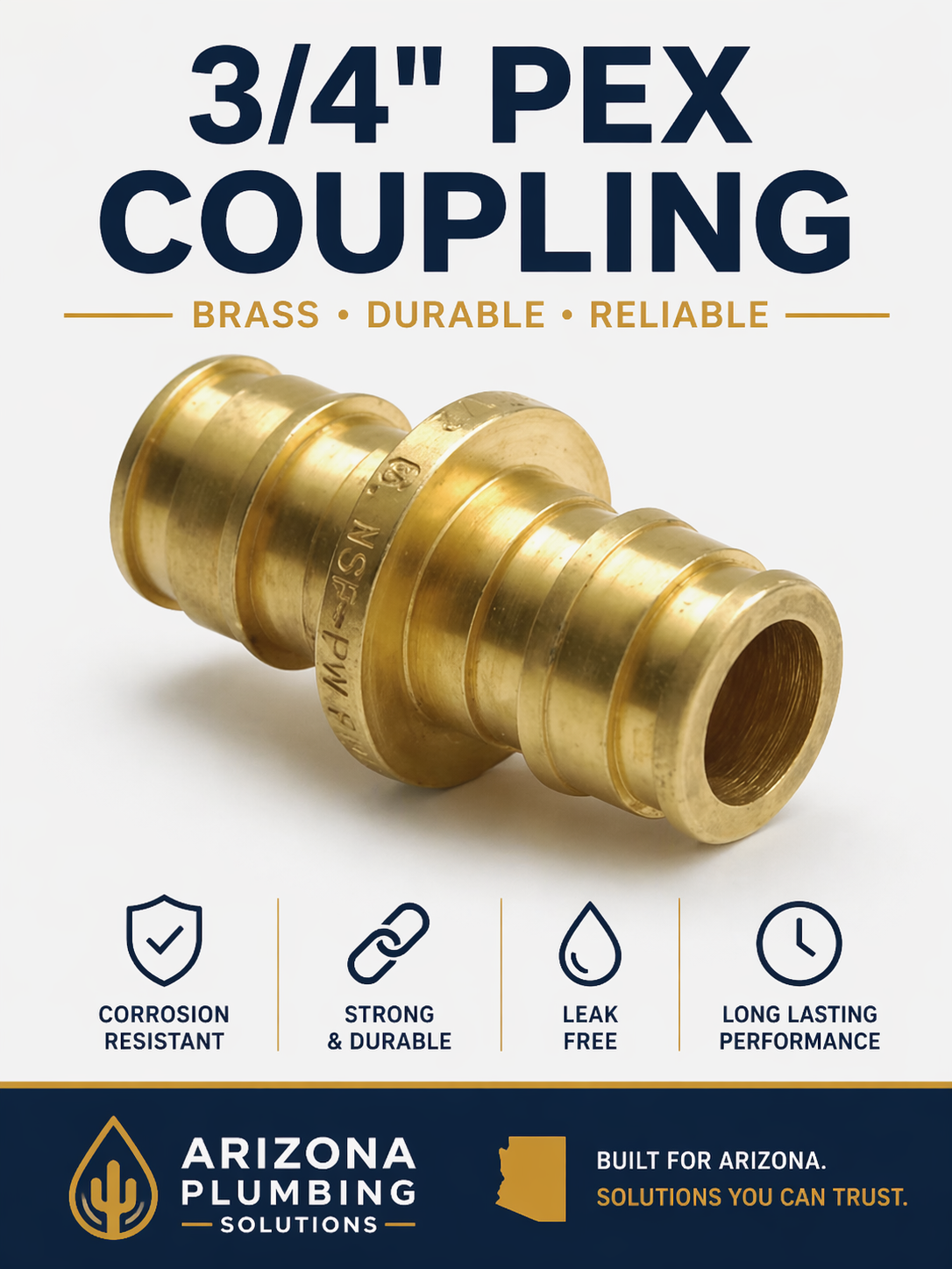 UPONOR LF4547575 3/4 PROPEX BRASS CPLG L D FREE