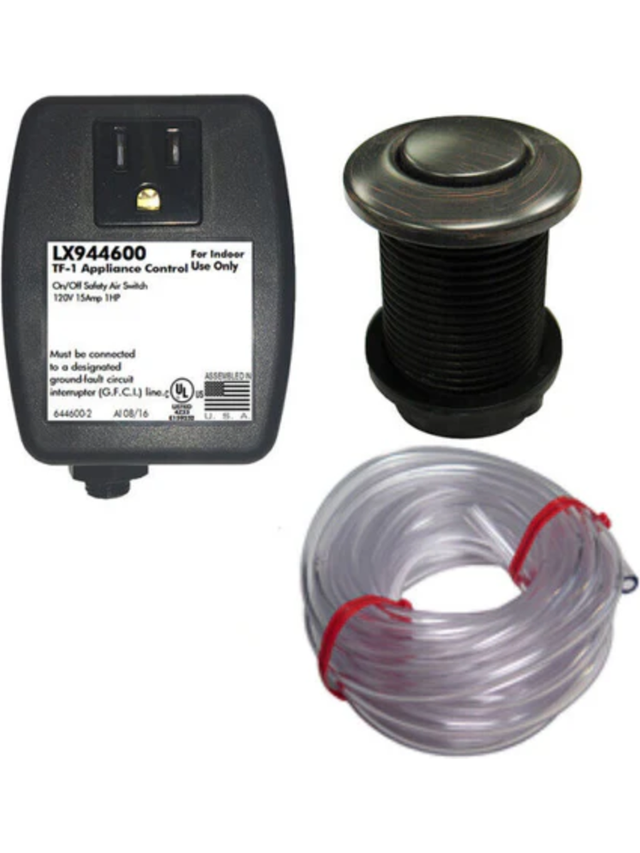 LUXART LX150 ORB DISPOSER AIR SWITCH OIL RUBBED BRONZE SGL OUTLET DIRECT PLUG IN
