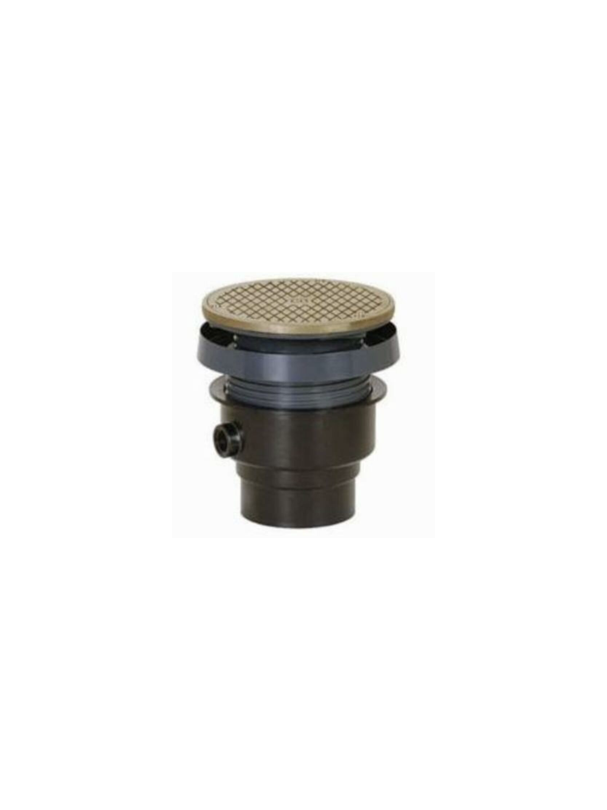 SIOUX 834 4ASR 4 SCH40 HUB FINISH LINE ABS ADJ CO W/ 304 SS RING & ROUND COVER floor cleanout