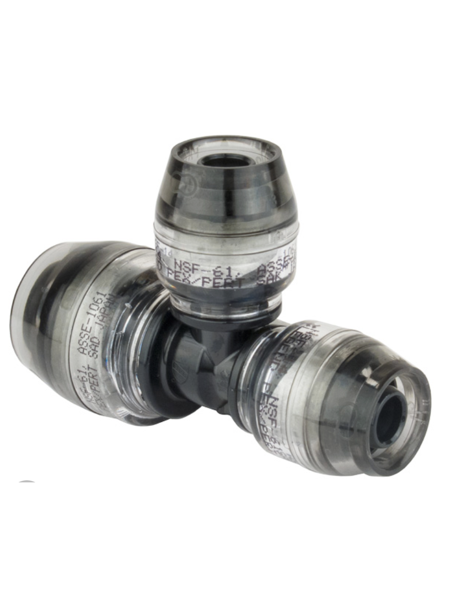 LEGEND 465 215 3/4X3/4X1/2 INSXINSXINS SMARTCLICK PER RT & PEX CONN RED TEE