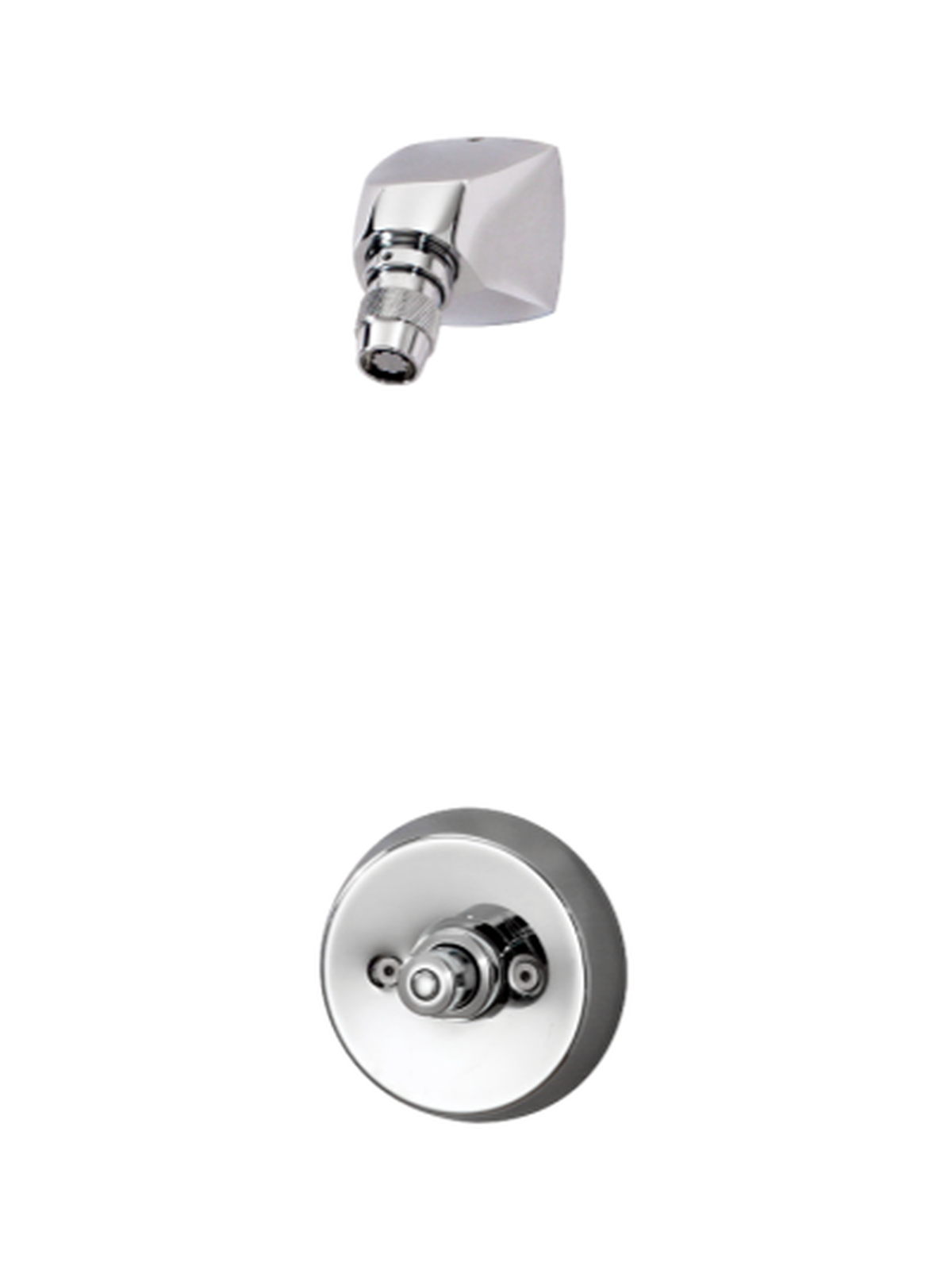 SYMMONS 3-325 SHOWEROFF POL CHROME 2 GPM SGL KNOB HDL SHOWER TRIM KIT