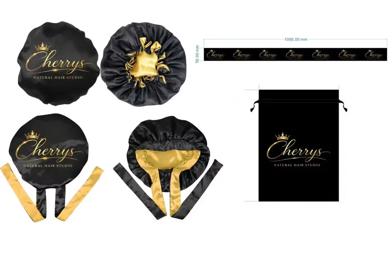 Cherry's Luxury Satin Bonnet Set