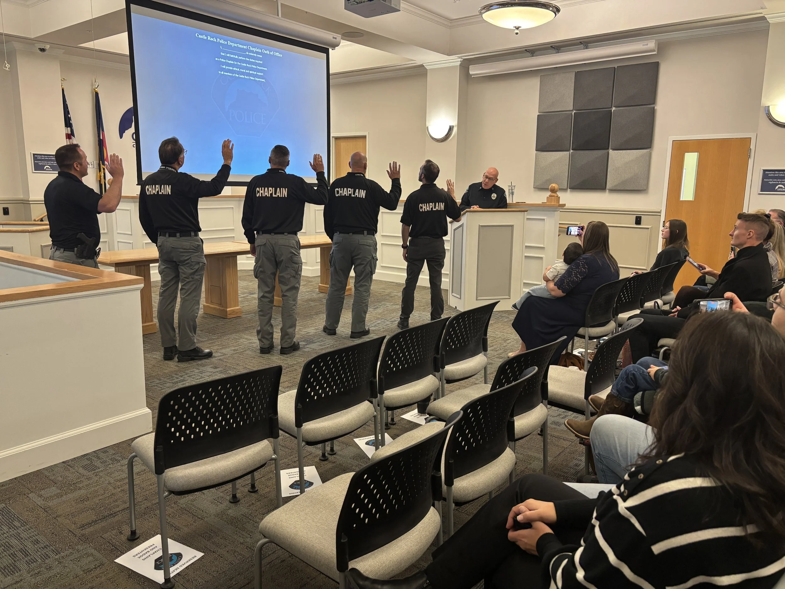 Castle Rock Police Chaplains Swearing In