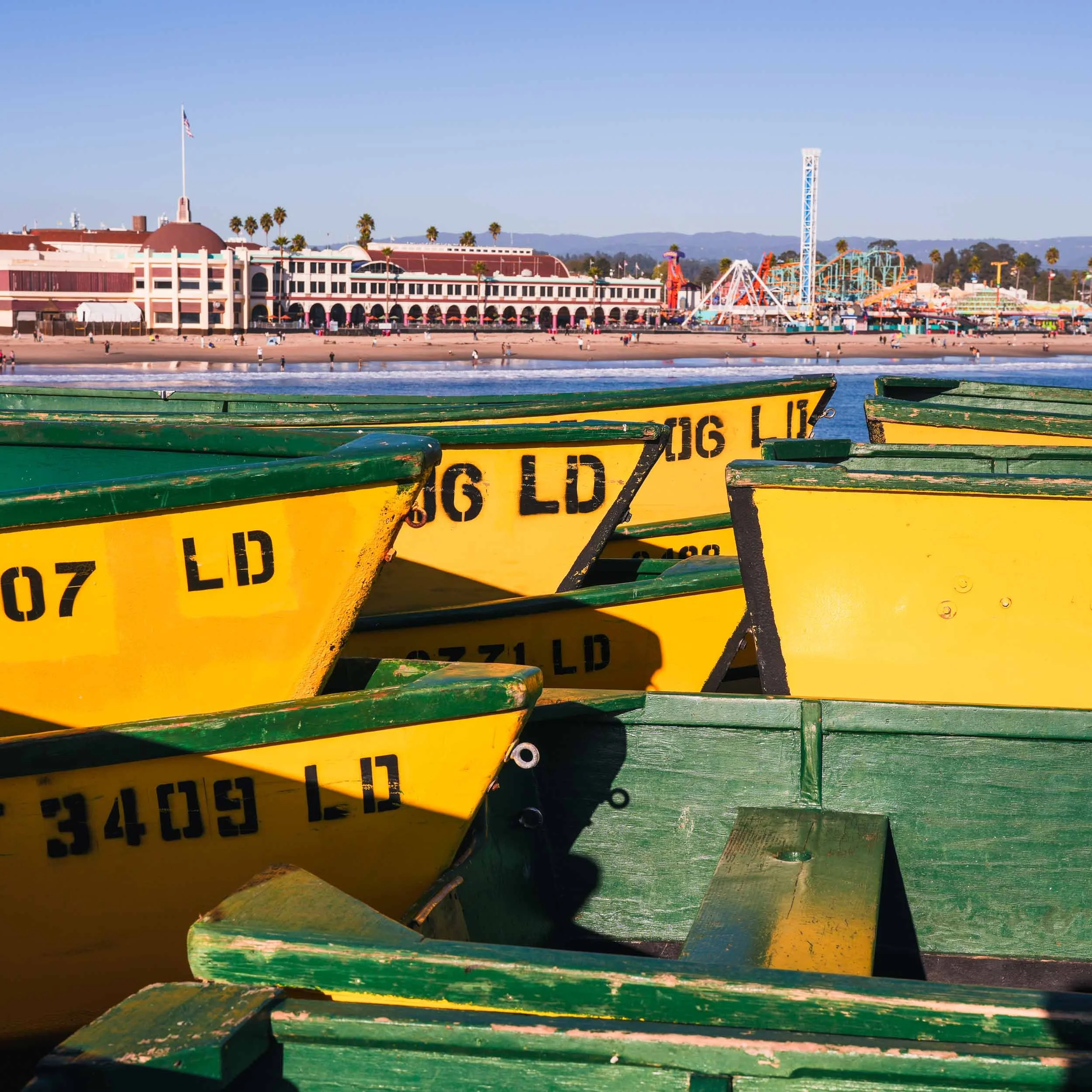 Boats and Boardwalk - Santa Cruz, California
