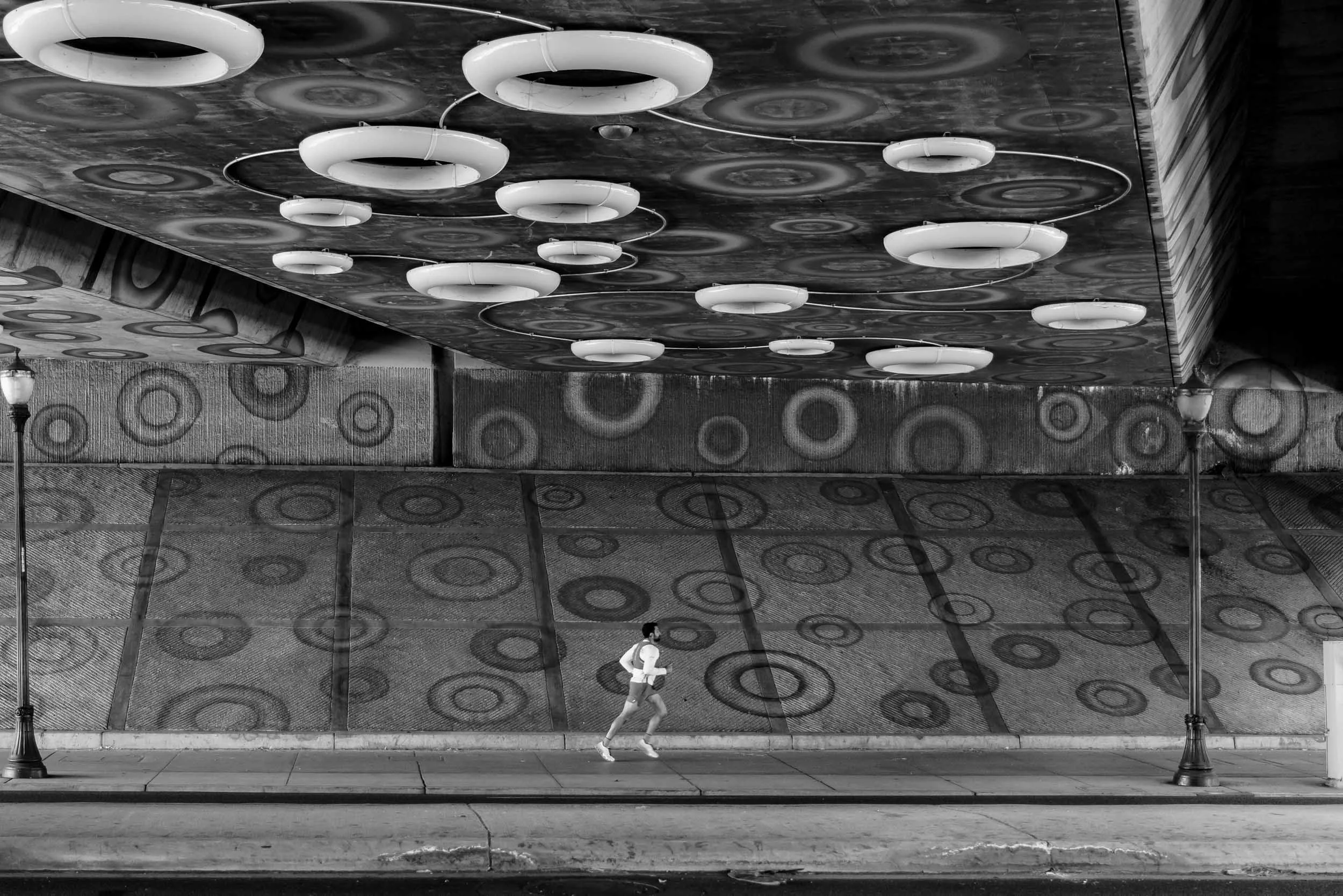 Jogger Under Overpass - San Jose, California