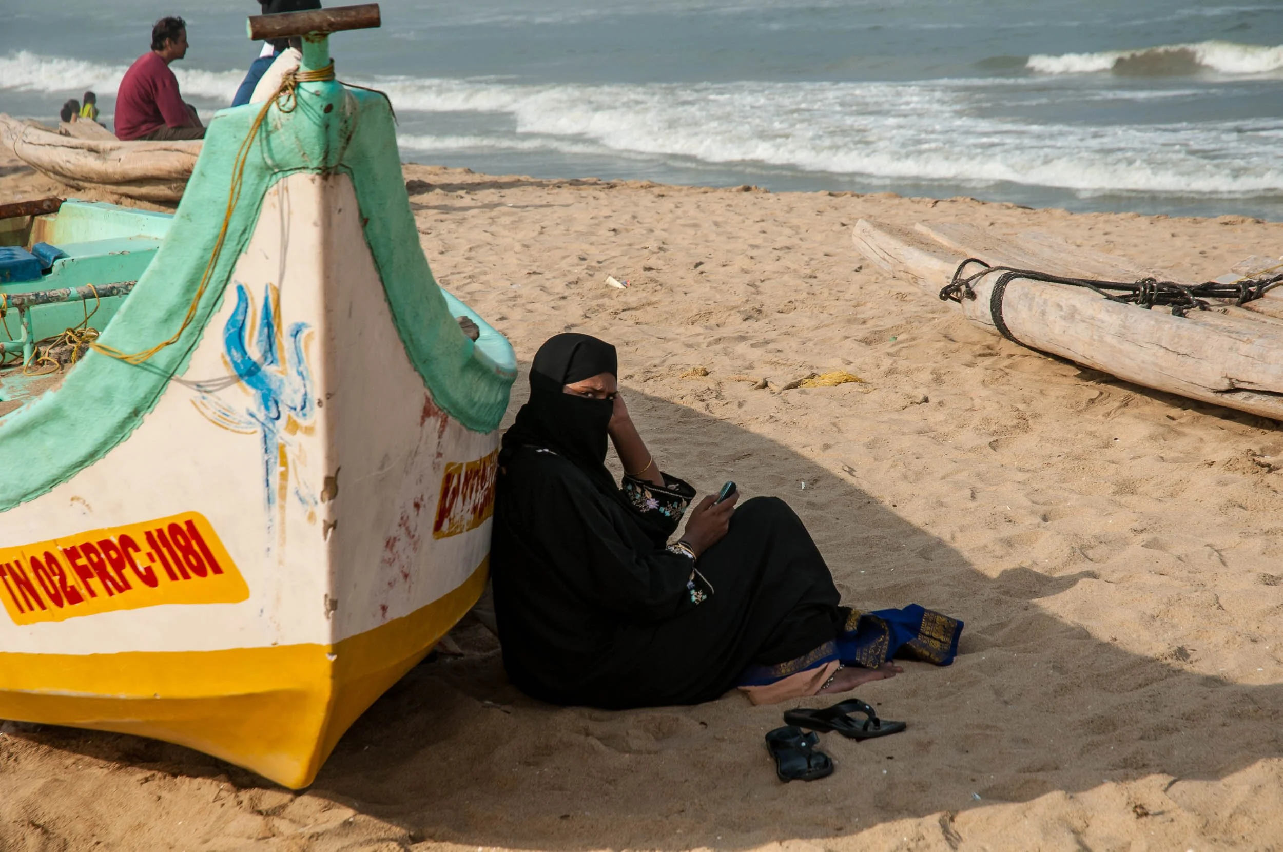 Woman at Marina Beach - Chennai, India