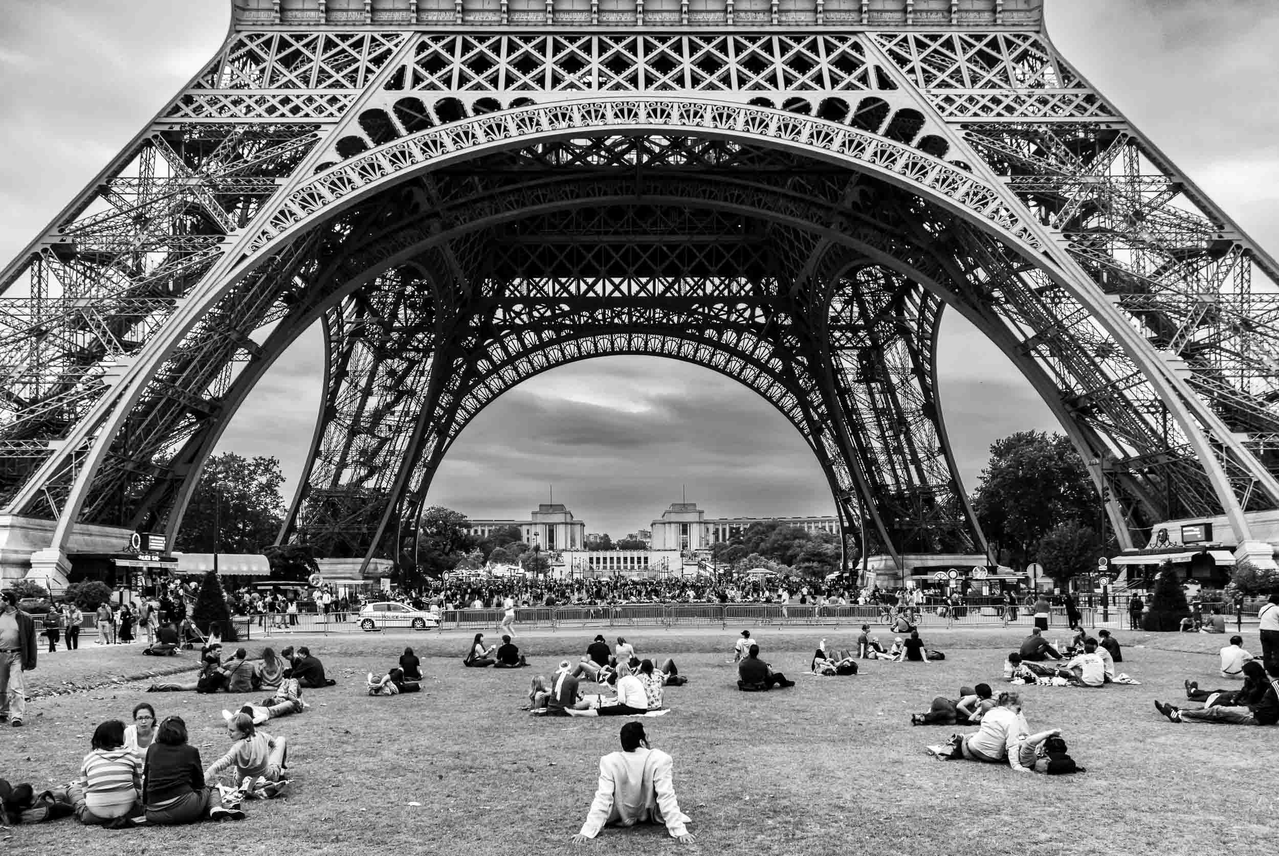 Relaxing at the Eiffel Tower - Paris, France