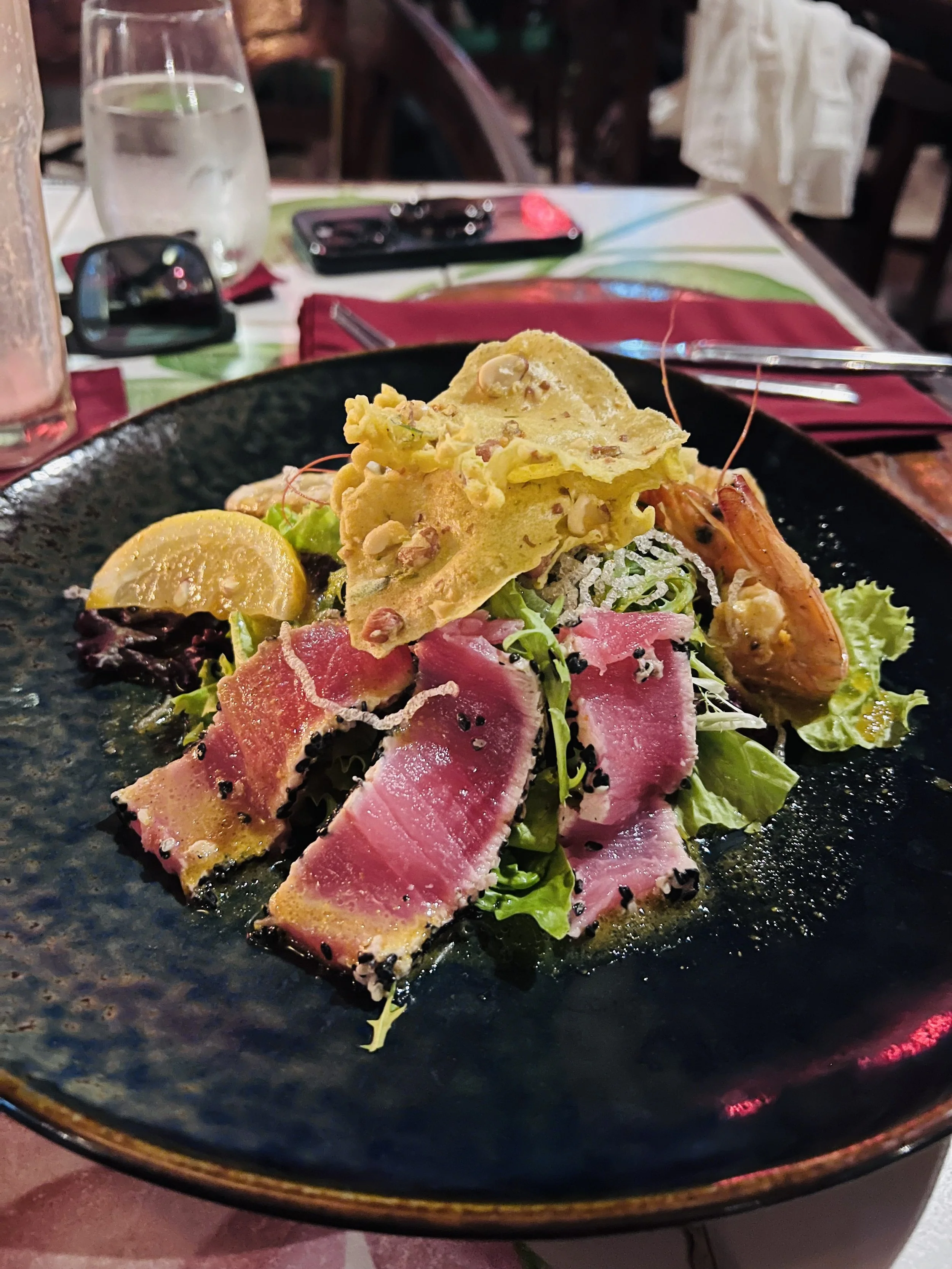 Seared Tuna Salad Lotus Restaurant Ubud Bali
