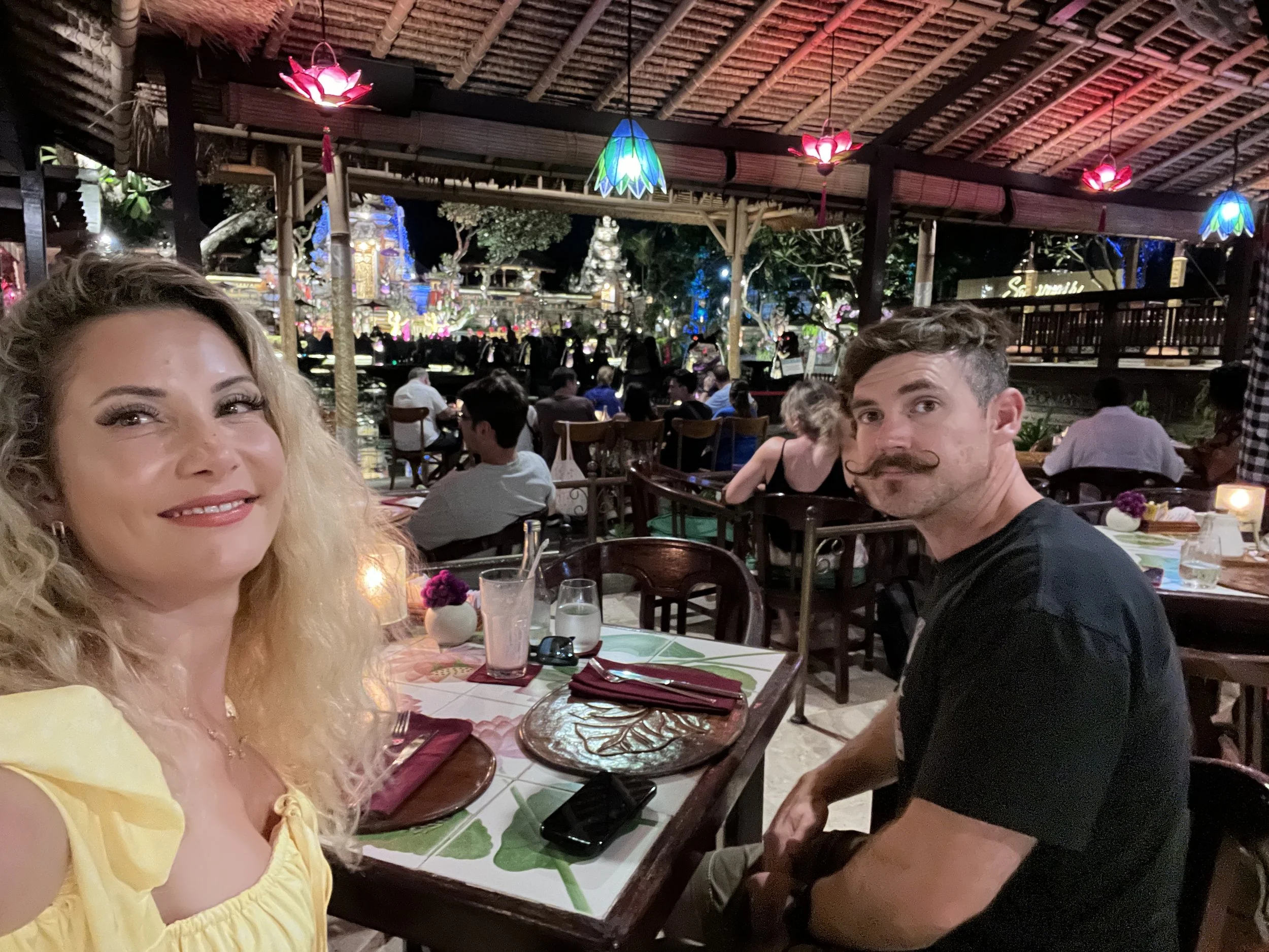 Dinner Lotus Restaurant Saraswati Temple Ubud