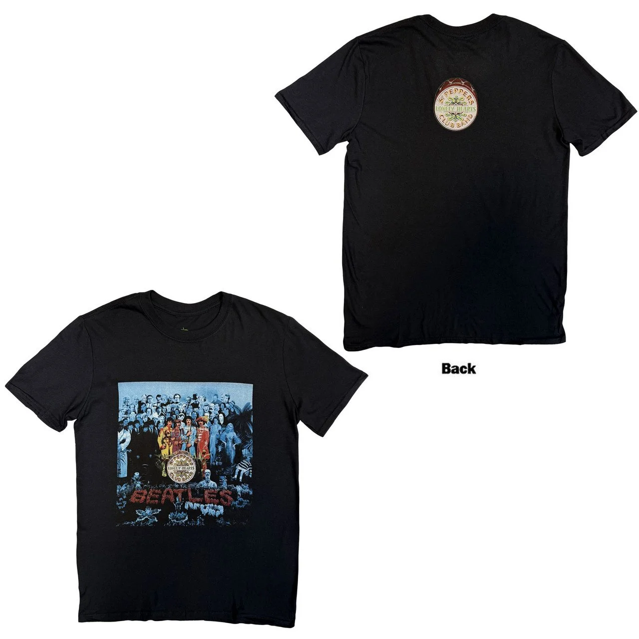 The Beatles - Sgt Pepper Blue (Black) (Back Print)