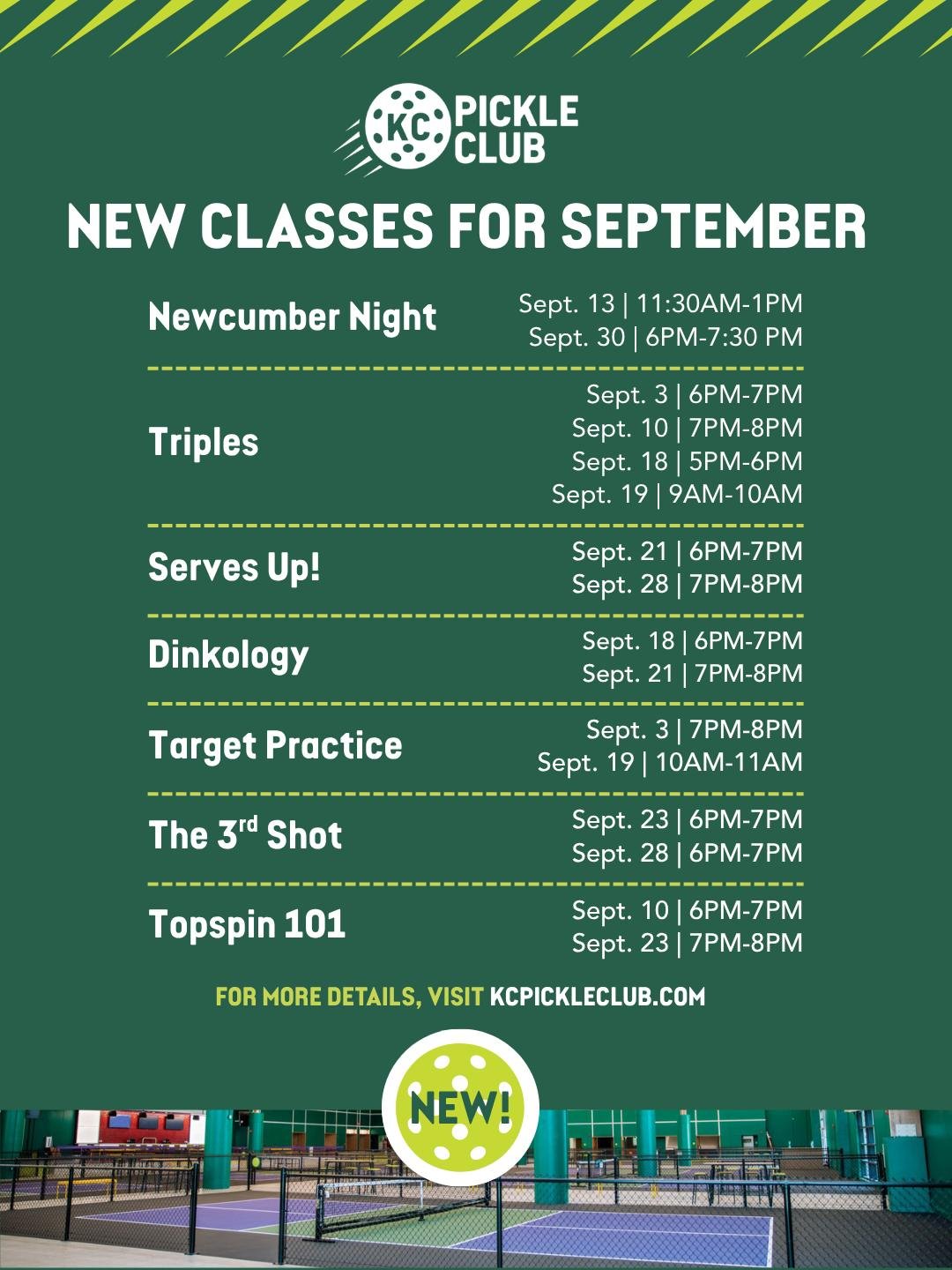 Looking to improve your game or try something new? Our September lineup includes fresh clinics, drill sessions, beginner programs, and competitive training opportunities for players of all skill levels.