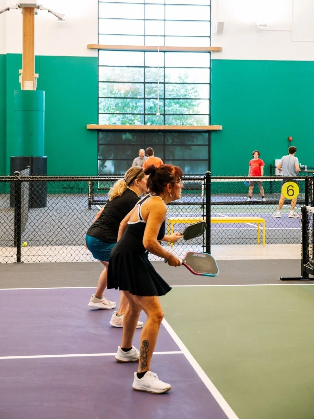 Play All Night for $10 ⚡ Monday nights mean more pickleball for less. Join us for Mega Open Play from 4-10 PM and get six hours of court time, with plenty of time to grab a bite or drink between games.
📅 Mondays
⏰ 4-10 PM
💲 $10
✅ Paddle stacking at
