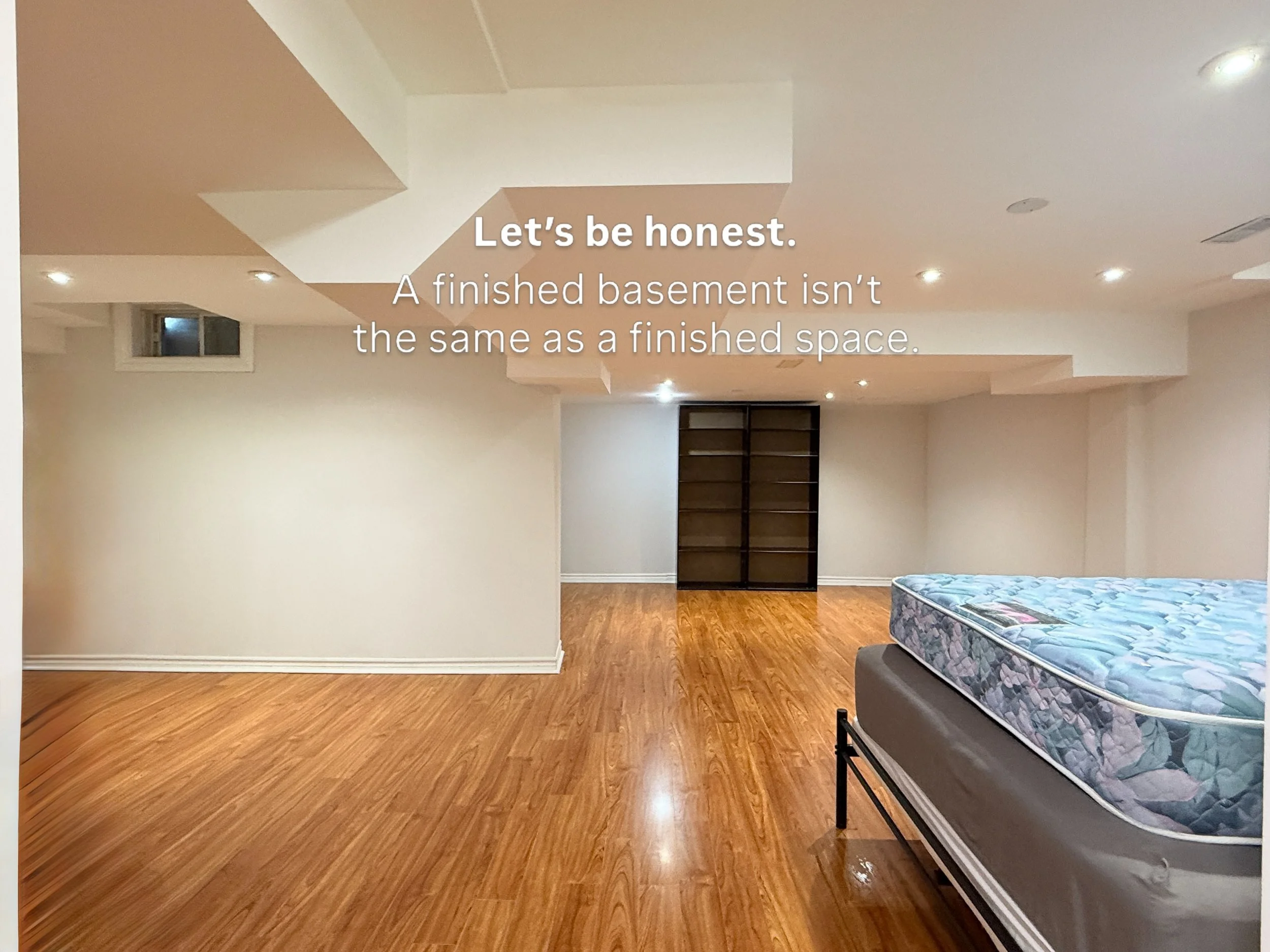A finished basement isn&rsquo;t necessarily a finished space.

One of the most common questions we ask ourselves isn&rsquo;t what furniture belongs in a room.

It&rsquo;s who we&rsquo;re designing it for.

An open basement can become almost anything.