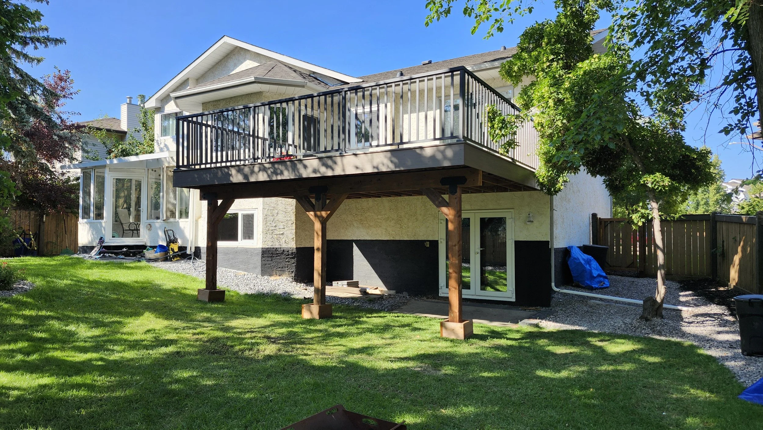 Composite decking installation