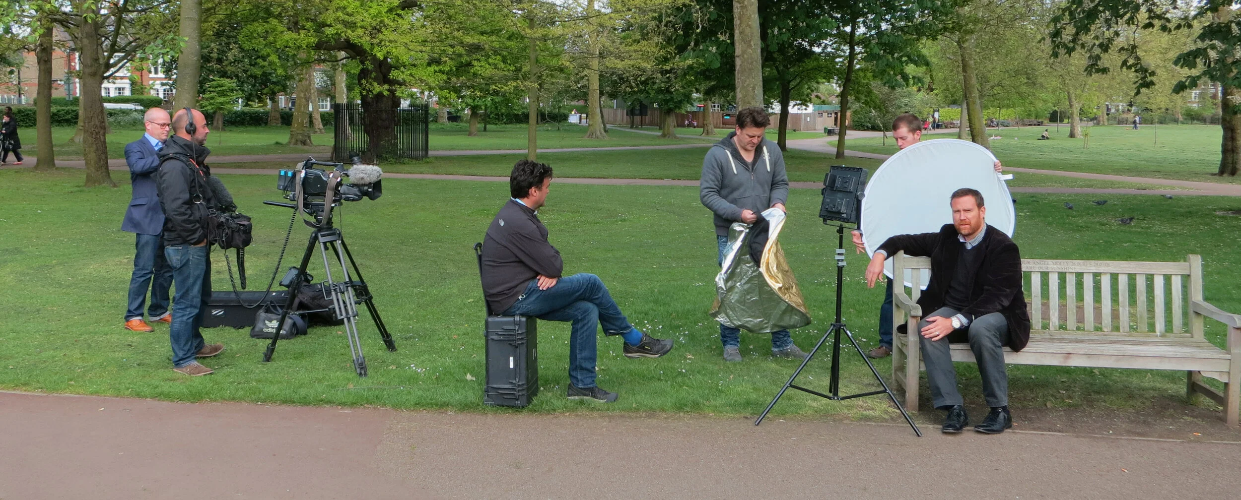 Filming a pilot for the Travel Channel US.
Sitting on a lens bag makes you wonder if “making it” in television simply means getting a director’s chair.
