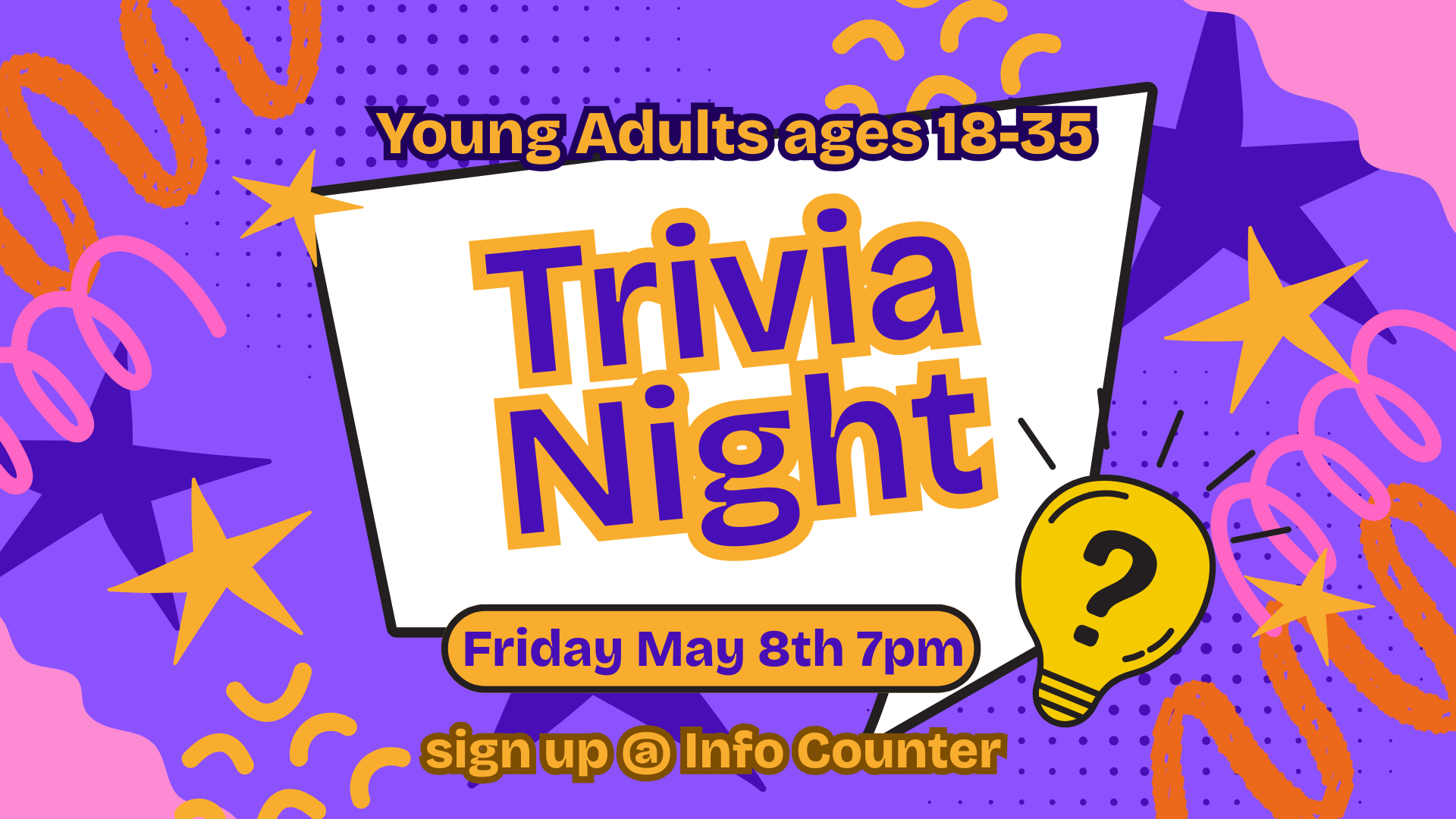 Cafe180 Young Adult Trivia Night