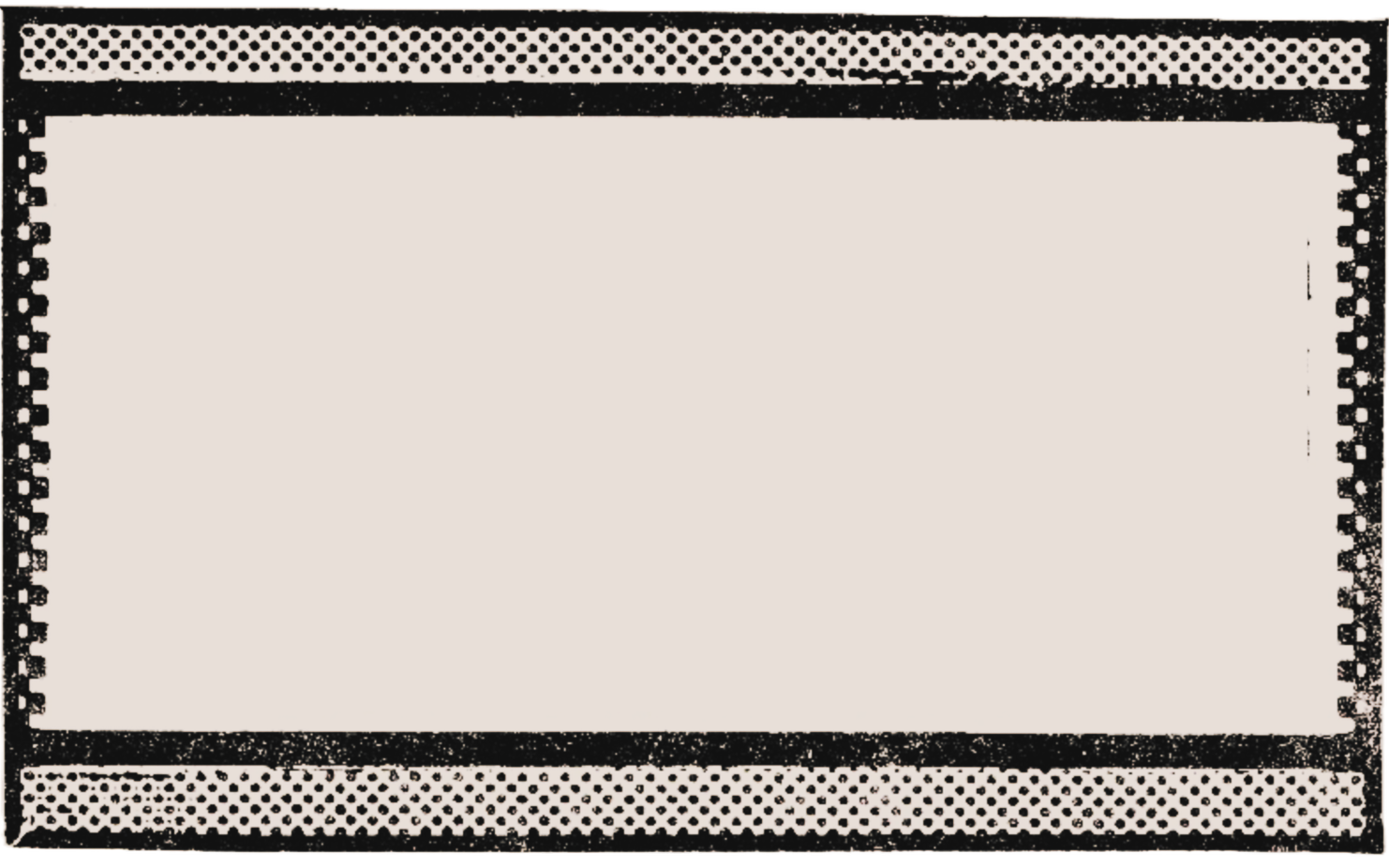 Blank vintage postcard with black dotted border