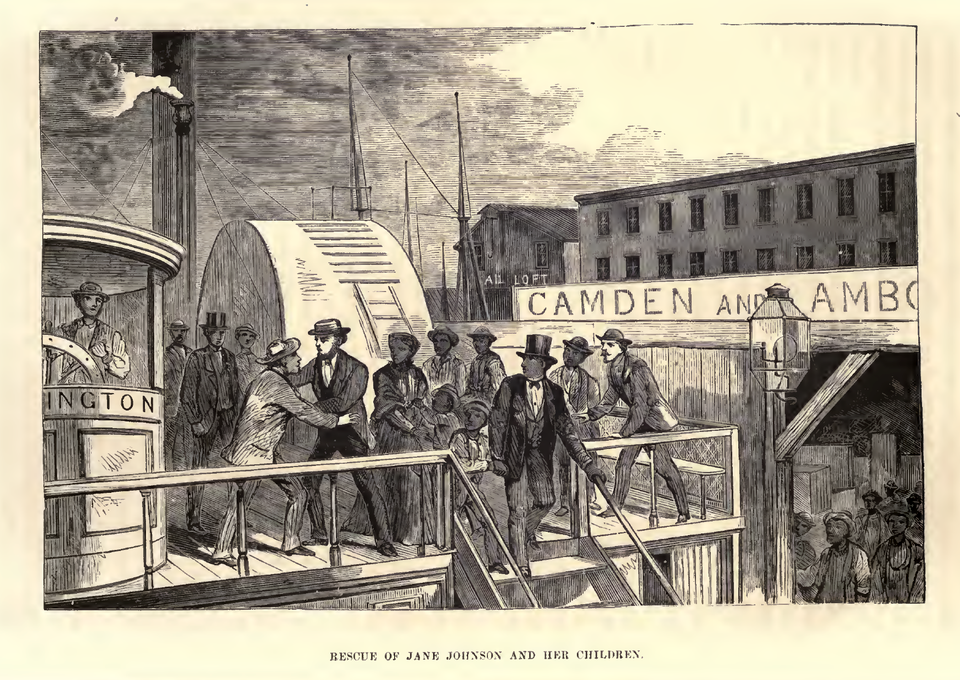 Johnson emancipates herself and her children by walking away from her former "master", John Hill Wheeler, into the free city of Philadelphia, Pennsylvania