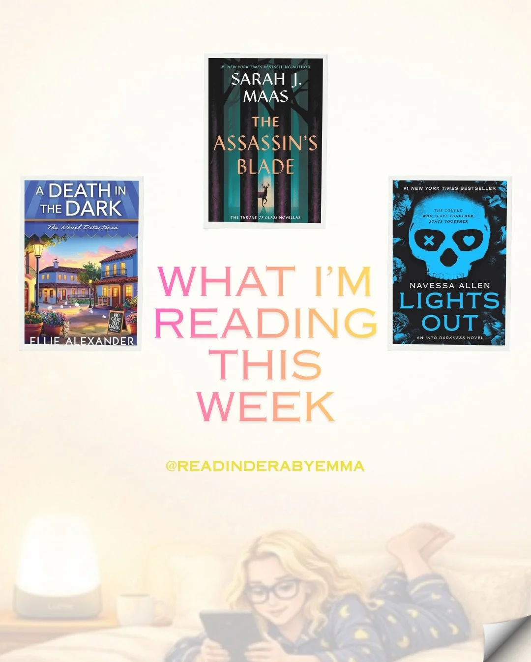 When life forgets it&rsquo;s suppose to serve you lemons 🍋 &amp; instead serves you 💩, you pull out a few baddies from your TBR to cheer you up! 

The Assassin&rsquo;s Blade &rarr; 🗡️👑🌙
A Death in the Dark &rarr; 💀🕯️🌑
Lights Out &rarr; 💡🚫🖤
