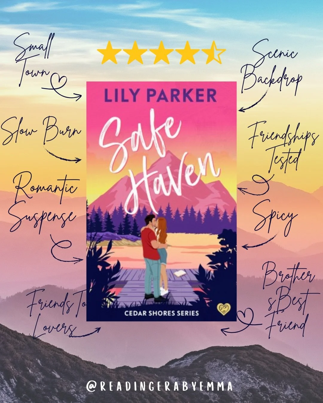 ✨Book Review - Safe Haven by @lilyparker_author was such a good time &amp; the book is out today!! 😌💛

This was funny, tense, romantic, just everything you want in a lake side romance. &nbsp;I loved the writing style, loved the chemistry between Ba