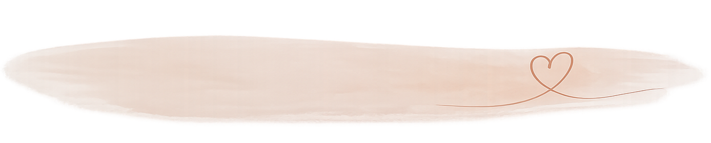 A beige paintbrush with a heart drawn at the end of the brush, against a light pink background.