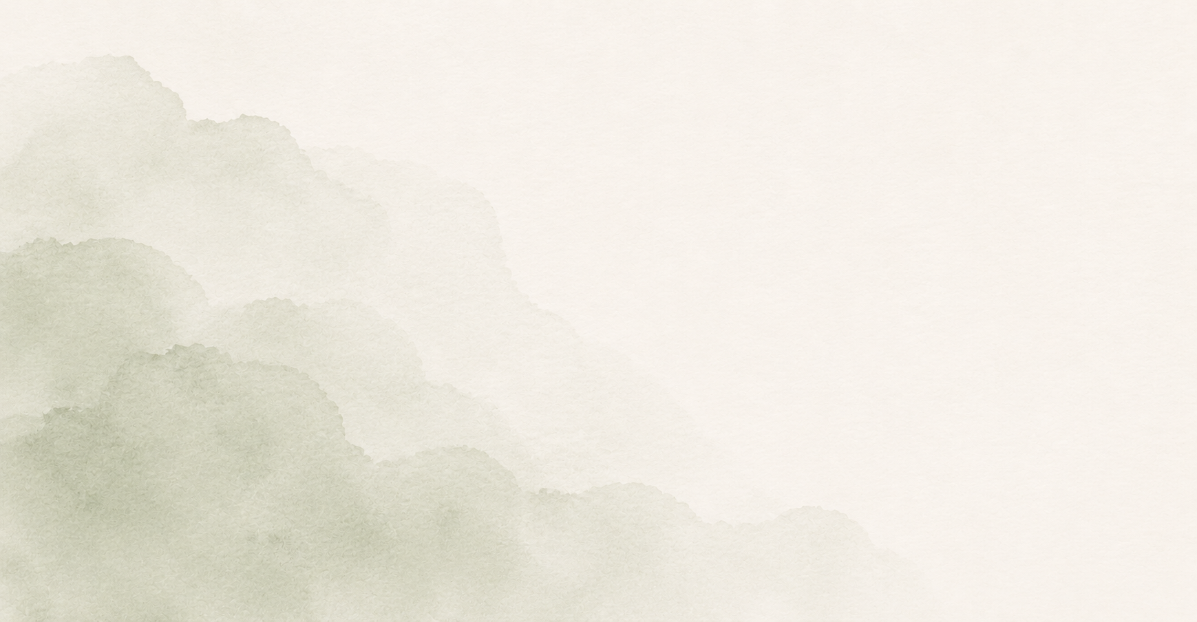 A textured, beige background with greenish watercolor-like cloud patterns in the lower left corner.