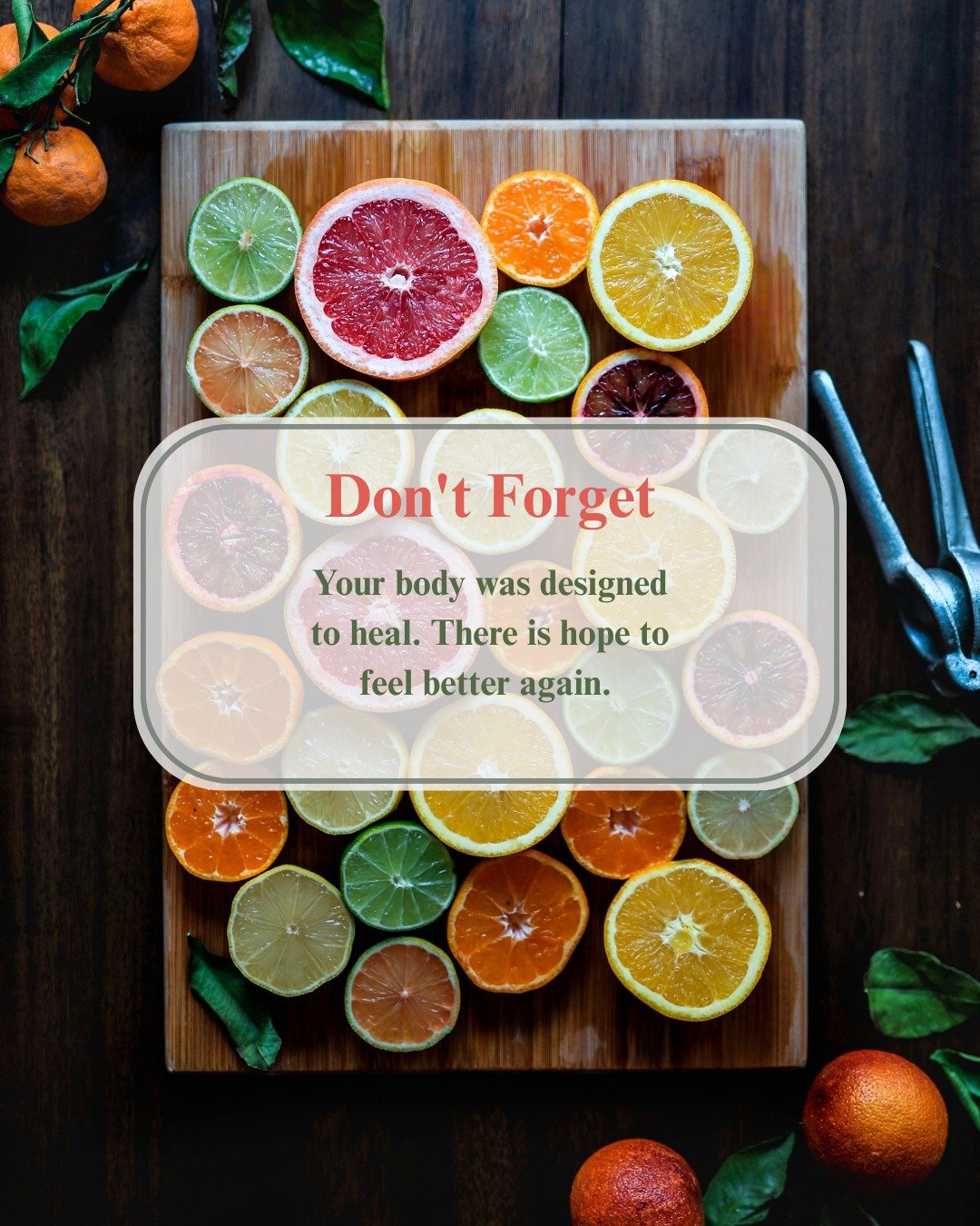 Just a bit of encouragement and grounding for you today. 🍊