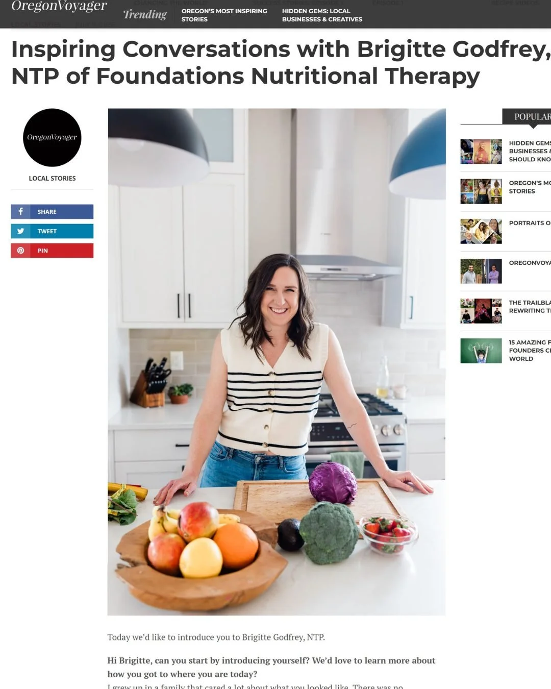 Feeling so honored to be featured in this beautiful piece by Oregon Voyager 🤍
Sharing a bit of my story, my &ldquo;why,&rdquo; and the heart behind Foundations Nutritional Therapy.

This journey hasn&rsquo;t been easy, but it&rsquo;s led me exactly 