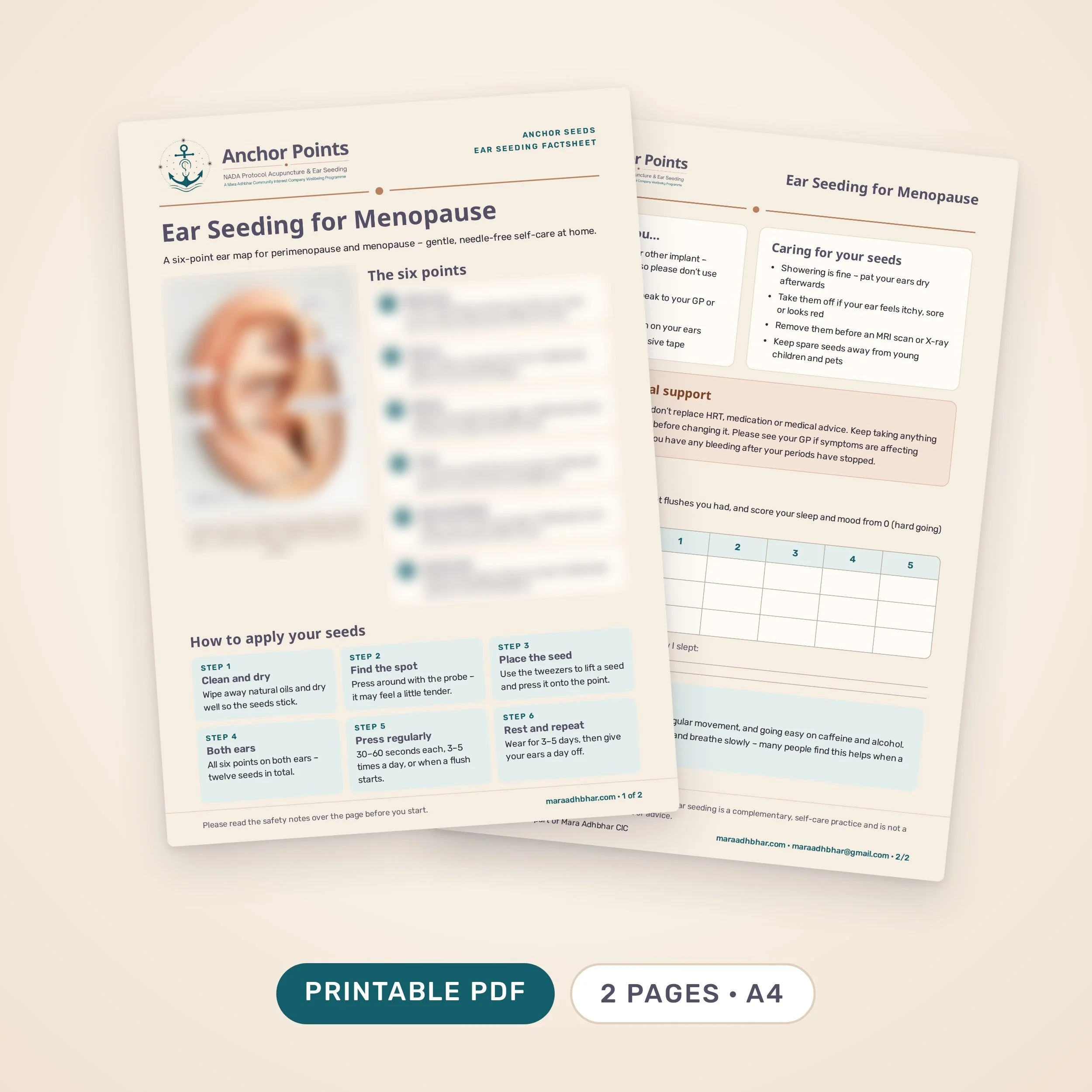 Anchor Points Ear Seeding for Menopause