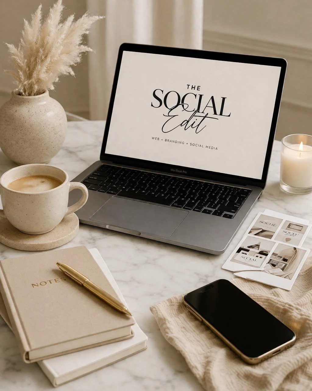 You don&rsquo;t have to DIY everything.

Websites, branding, social media&hellip; it can get overwhelming fast.

That&rsquo;s literally why I created The Social Edit &mdash; to take that off your plate and make your business look GOOD online.

Simple