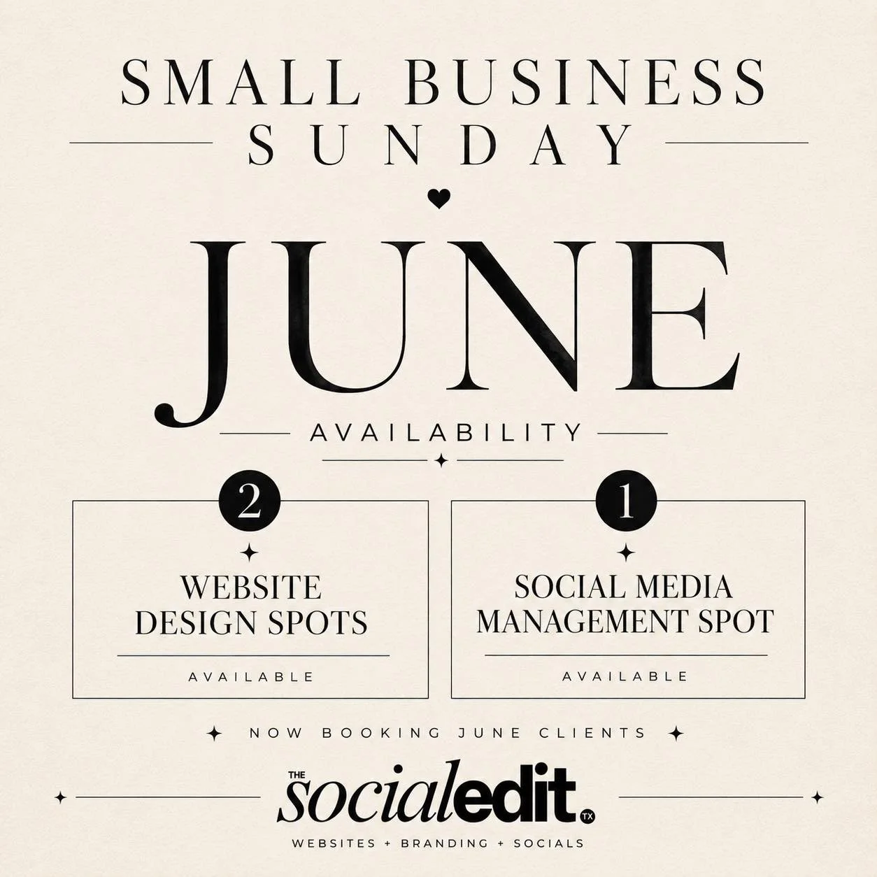 ✨ SMALL BUSINESS SUNDAY ✨

A reminder that investing in your business doesn&rsquo;t have to happen all at once&mdash;but having the right foundation can make all the difference.

Whether your website needs a refresh, you&rsquo;re ready for a professi
