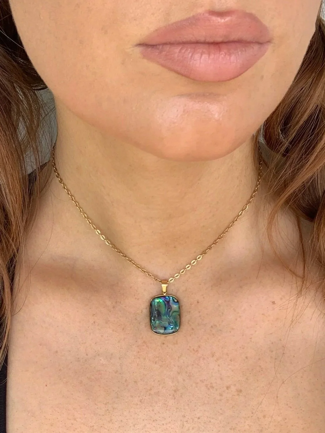 Abalone Necklace | Gold