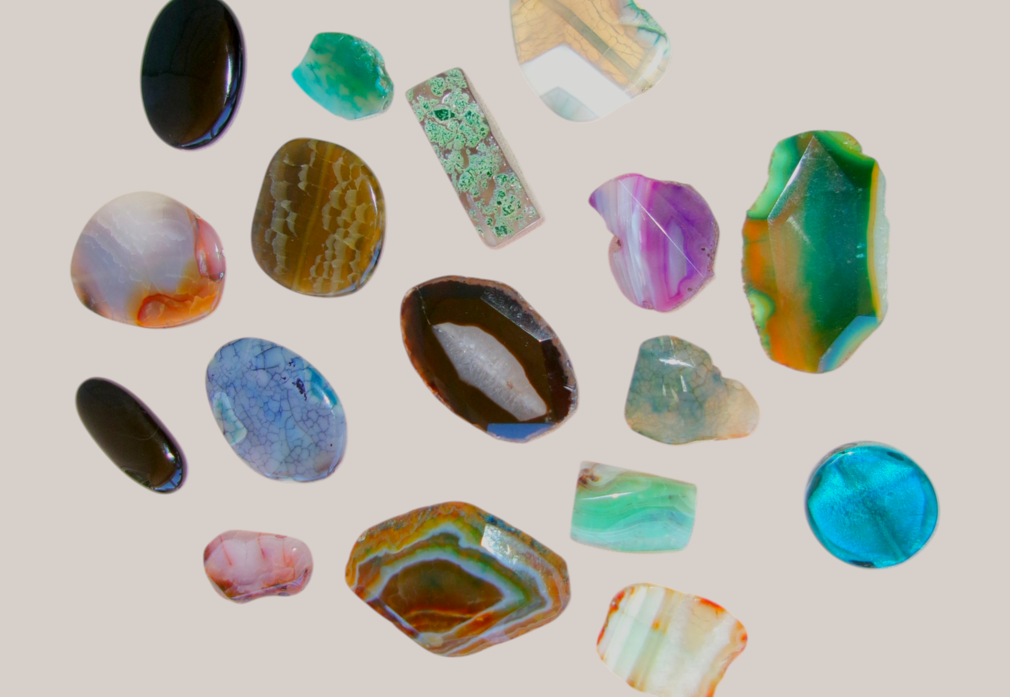 agate stone repurposed bead pendants.
