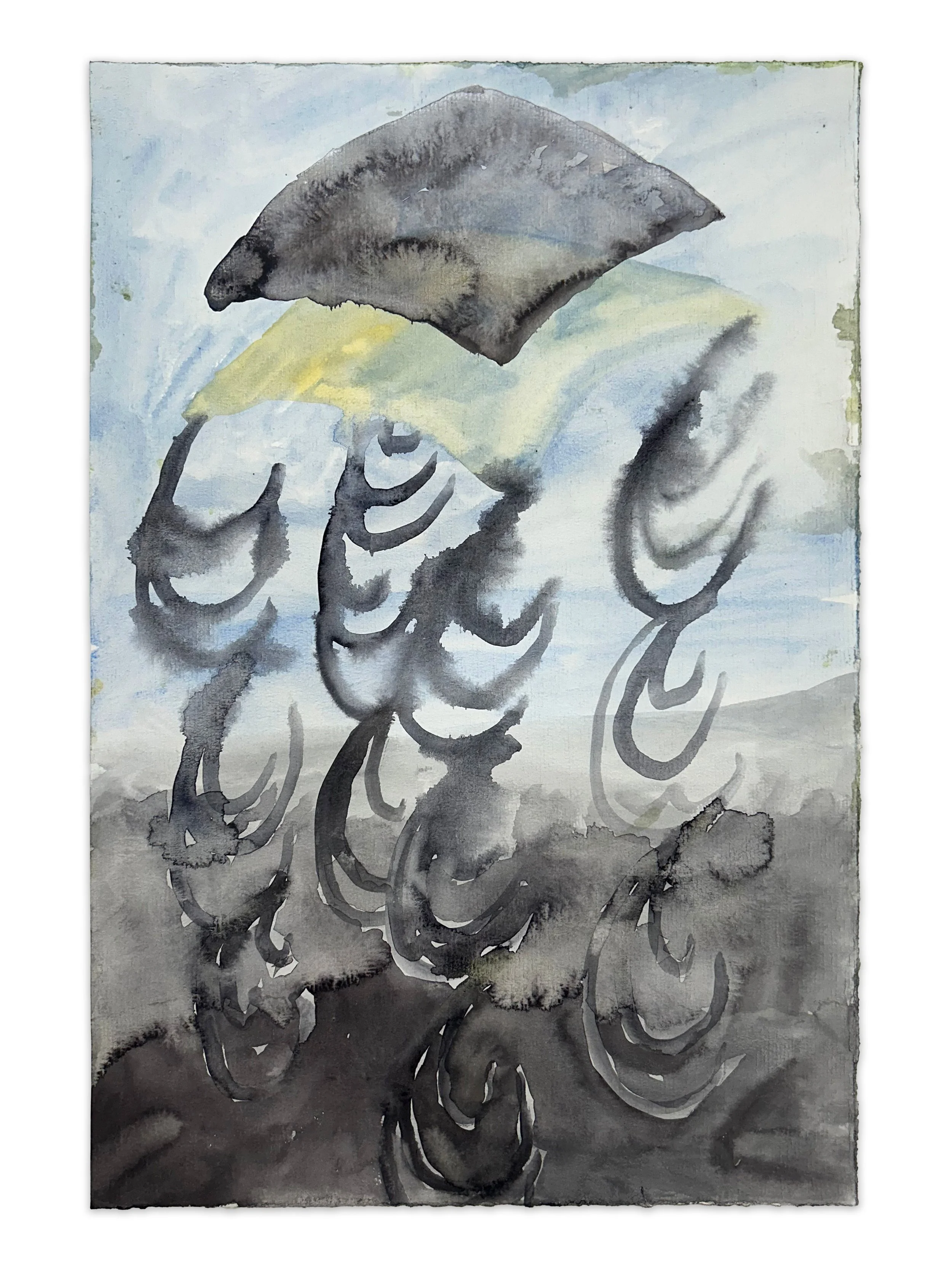"sheets" watercolor on paper, 18" x 12", 2026
