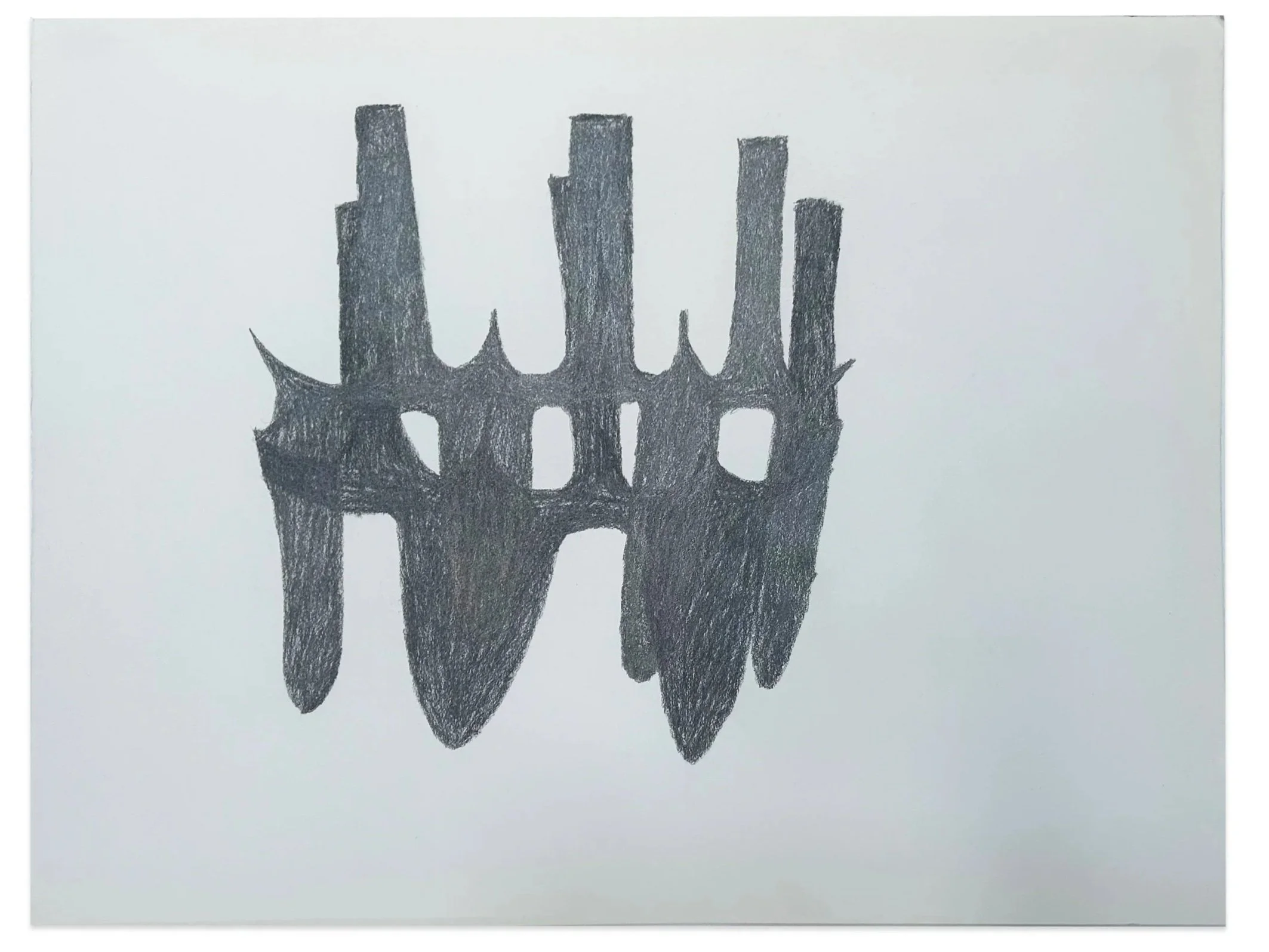 "Defense" graphite on paper, 20 1/2" x 27", 2024