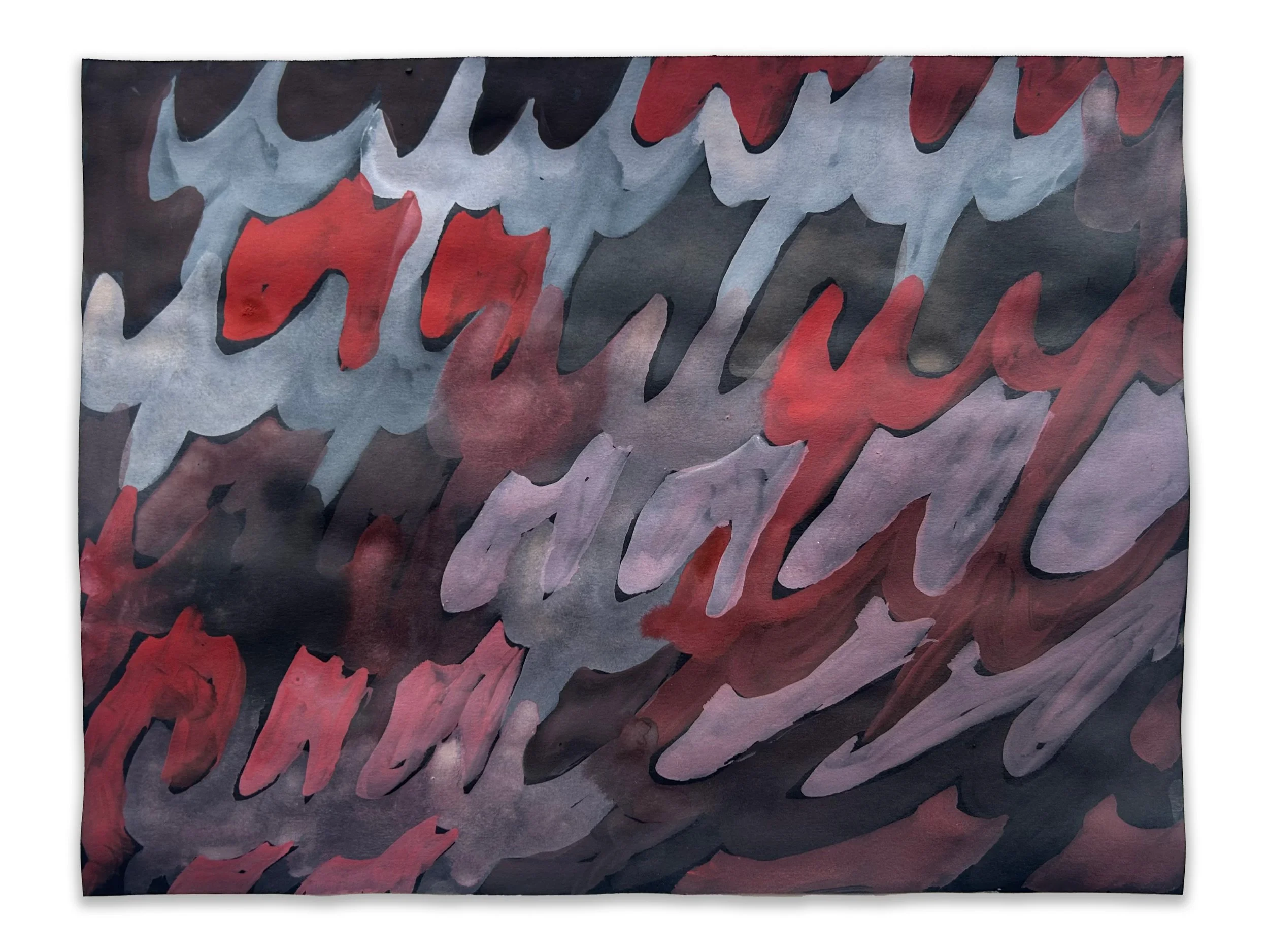 Untitled, watercolor, gouache, paper, 9" x 12", 2026