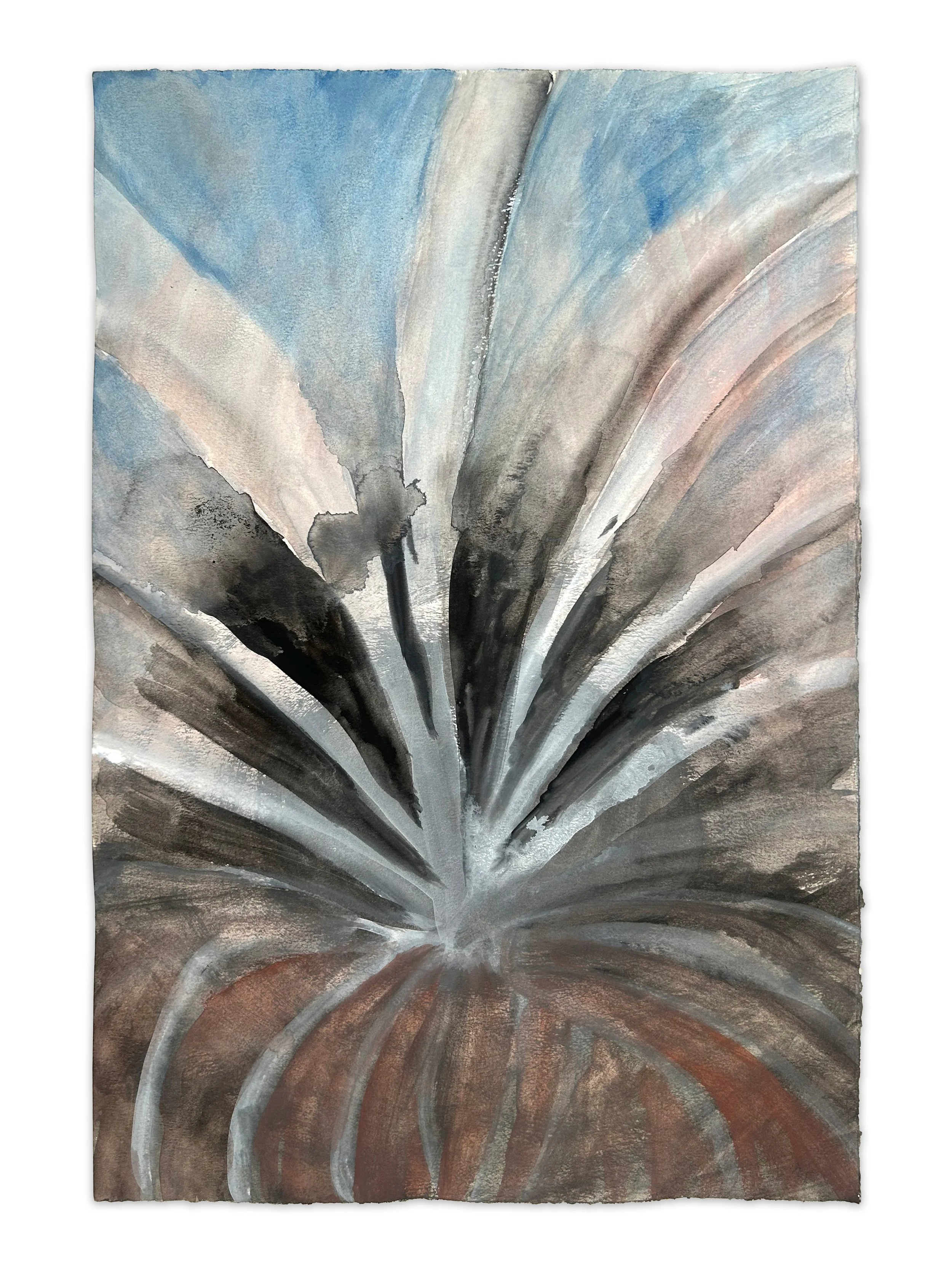 "point" watercolor, gouache and acrylic ink on paper, 18" x 12", 2026