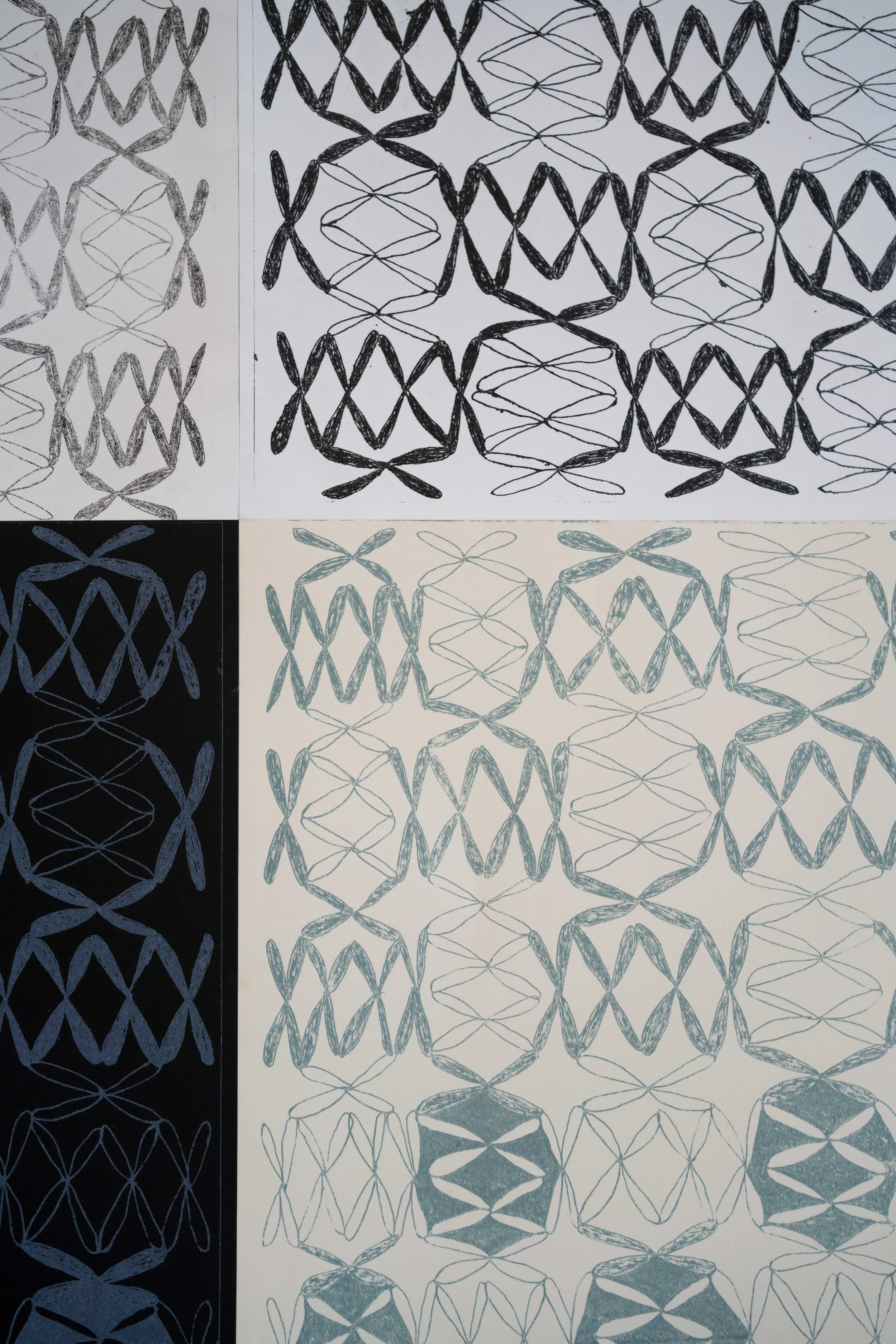 "What is gone and what has left, What is gone and what is left" 6 hand-cut panels, lithography on paper, 108" x 144" x 3/4", 2021