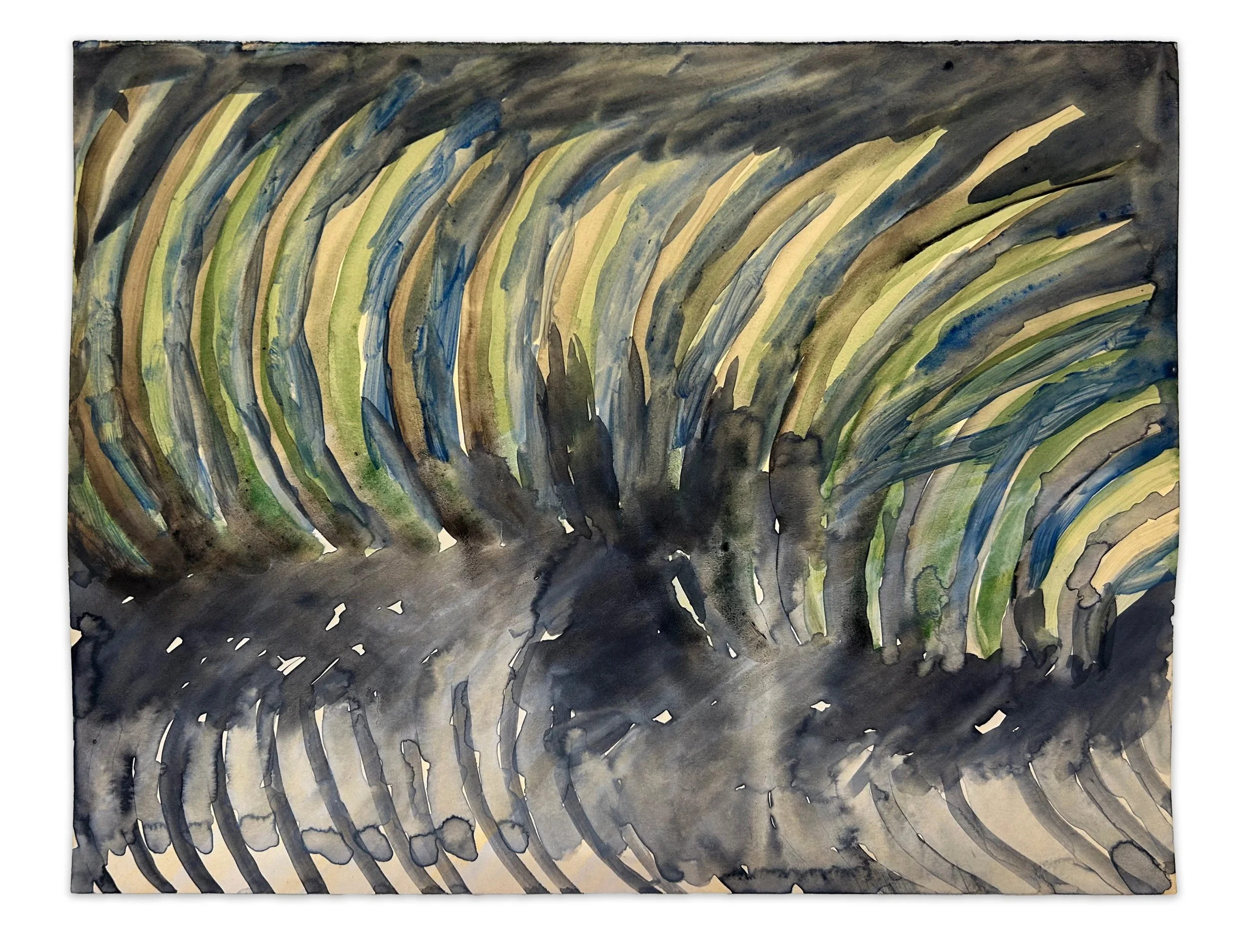 "crashing" watercolor, paper, 8 1/2" x 11", 2026
