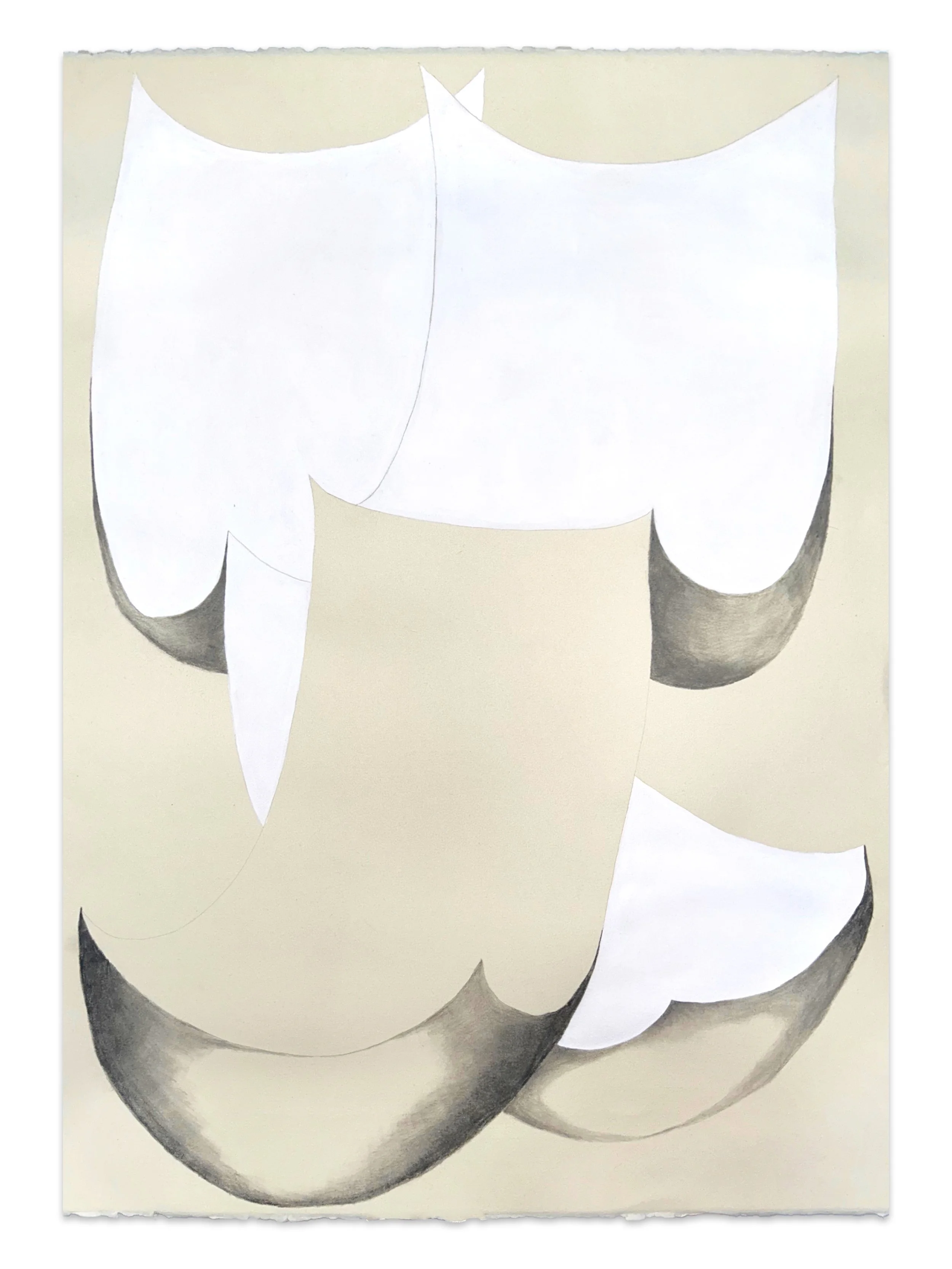 "Cradle" graphite and gouache on paper, 30" x 22", 2023