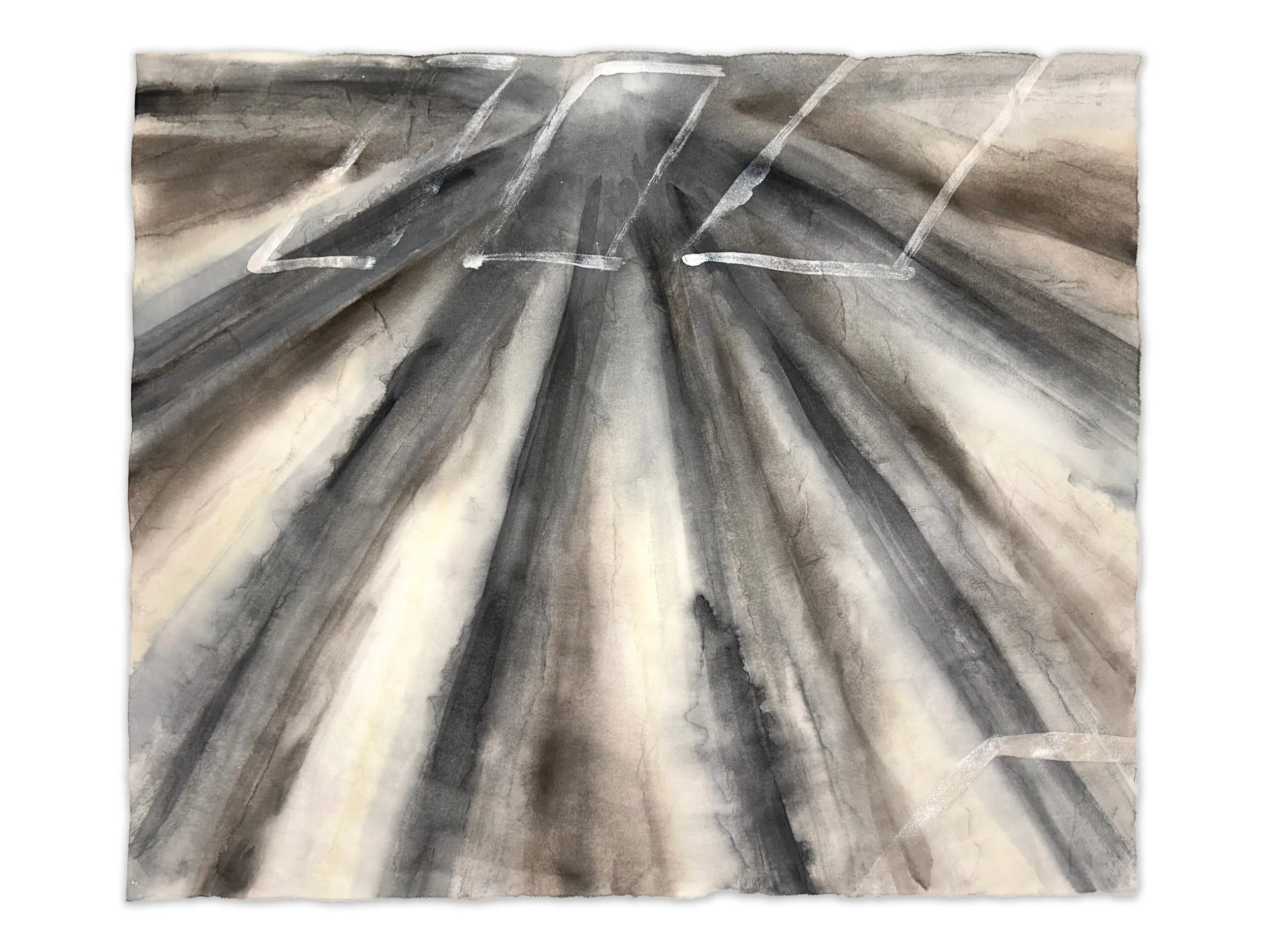 Untitled, watercolor and acrylic ink on paper, 15 3/4" x 19", 2026 