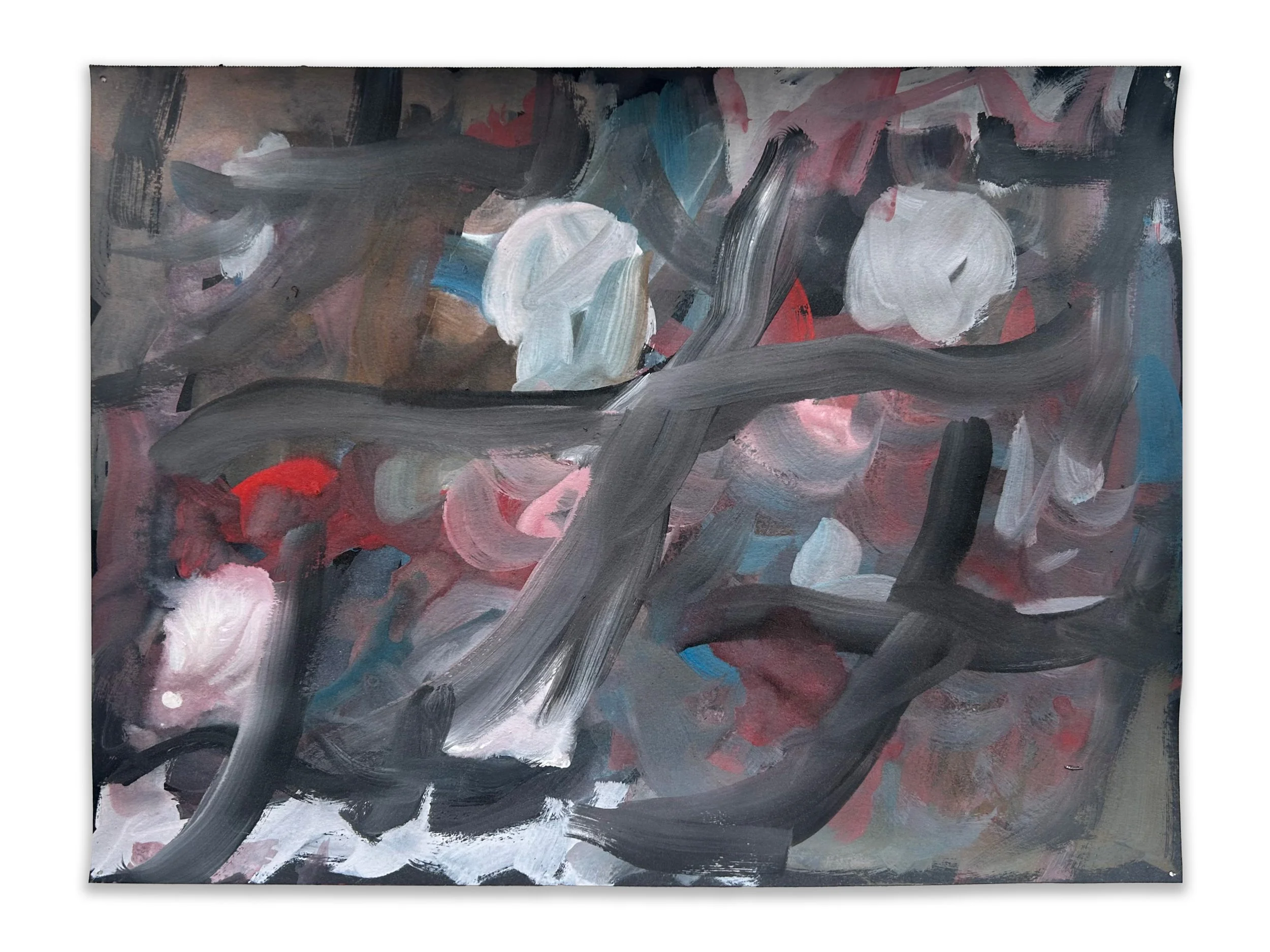 Untitled, watercolor, gouache, paper, 9" x 12", 2026