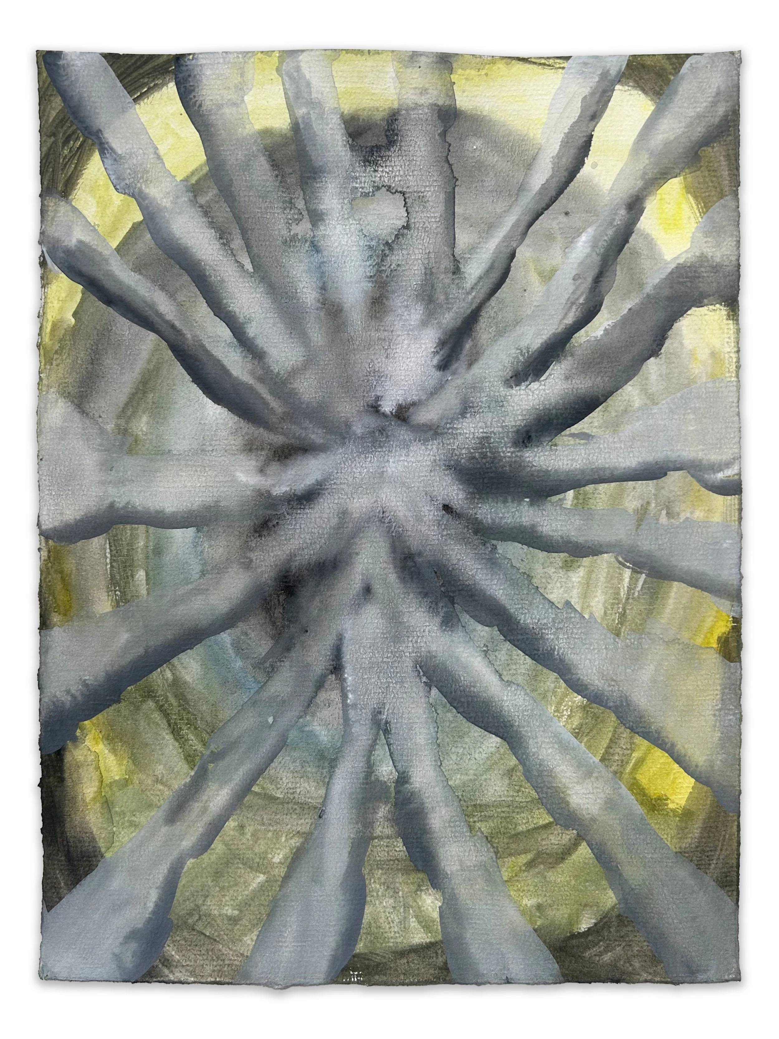 Untitled, watercolor, and gouache on paper, 12" x 9", 2026