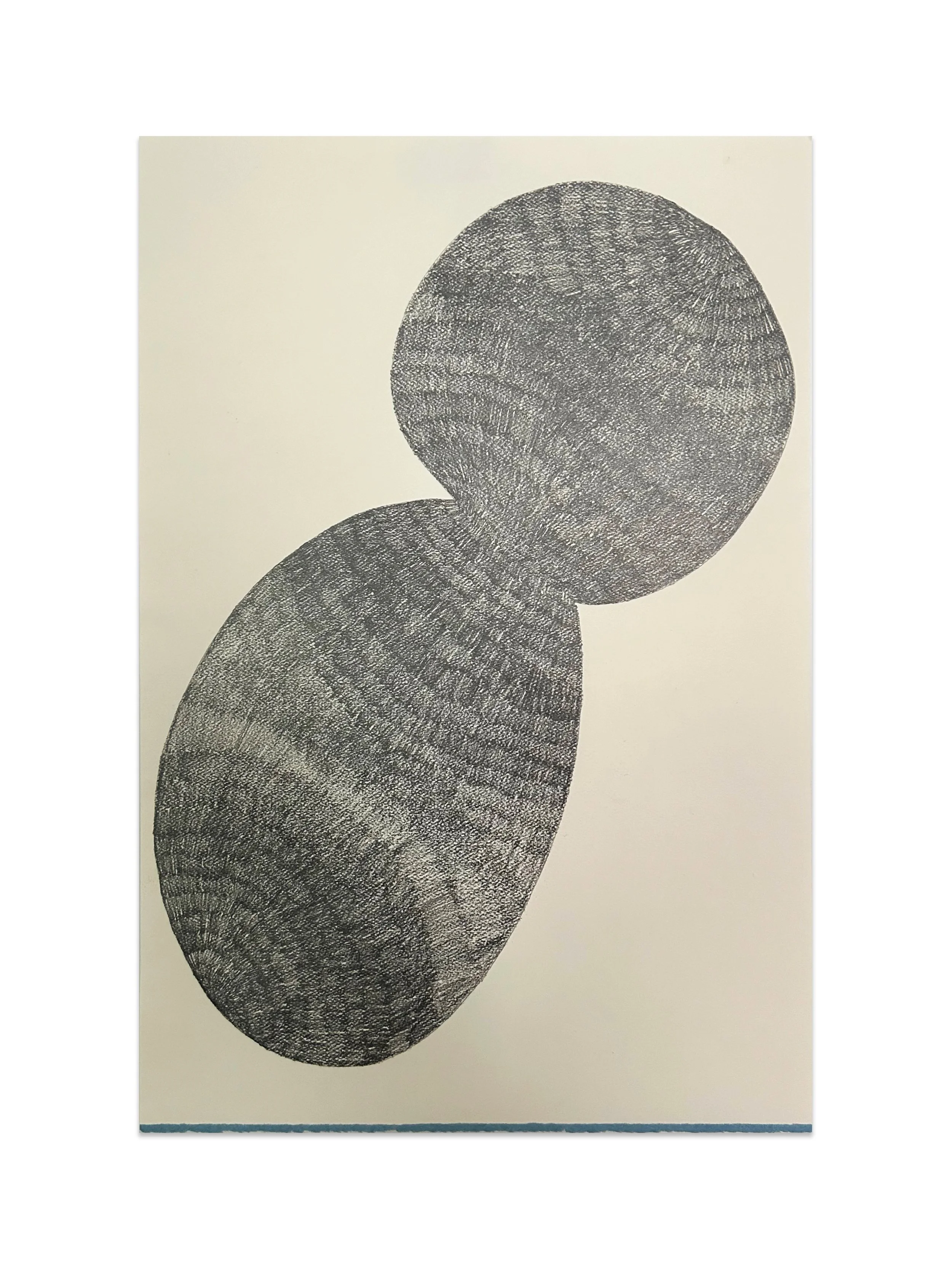 "Headrush" graphite on paper, 19" x 12 1/2", 2023