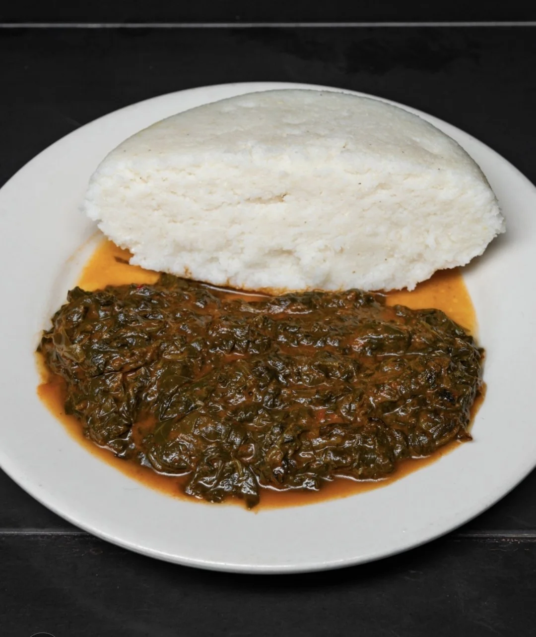 Plate of Spinach & Ugali