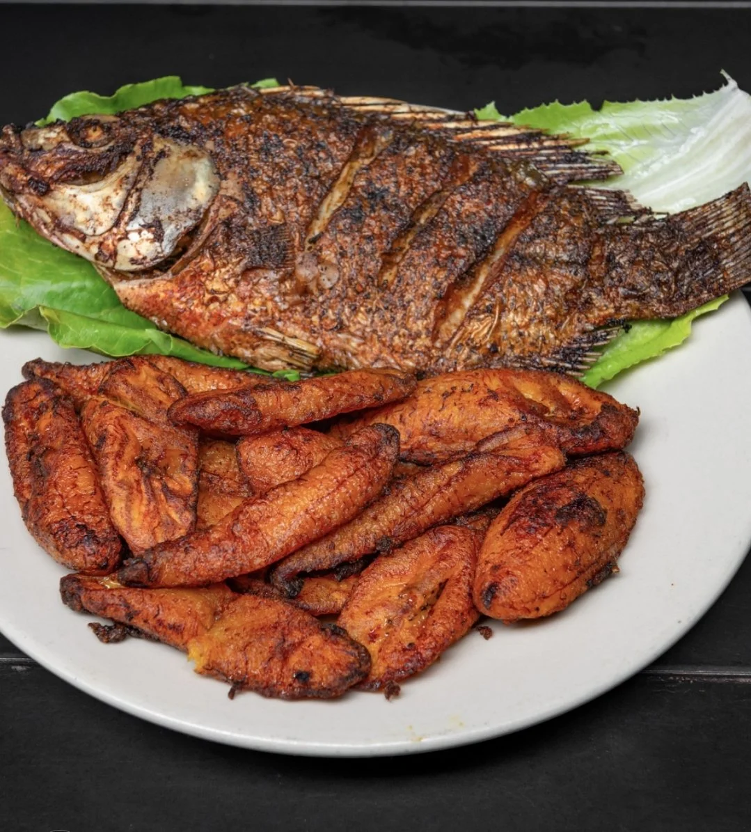 Plate of Tilapia & Fried Plantains