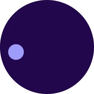 A dark purple circle with a smaller light purple circle inside it.