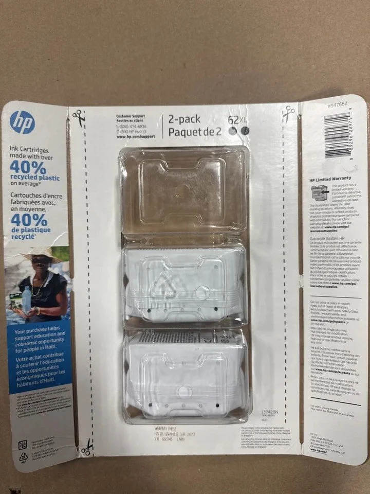 HP 62XL Ink Cartridge 2-Pack