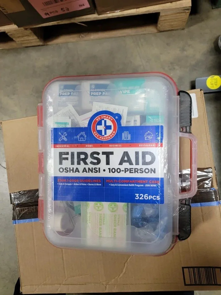 Product NameWholesale First Aid Kit 326PCS – OSHA & ANSI Compliant 100-Person Emergency Medical Kit | Bulk Pallet Deals Europe
